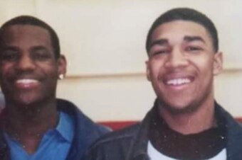 LeBron James and Romeo Travis in their high school days.