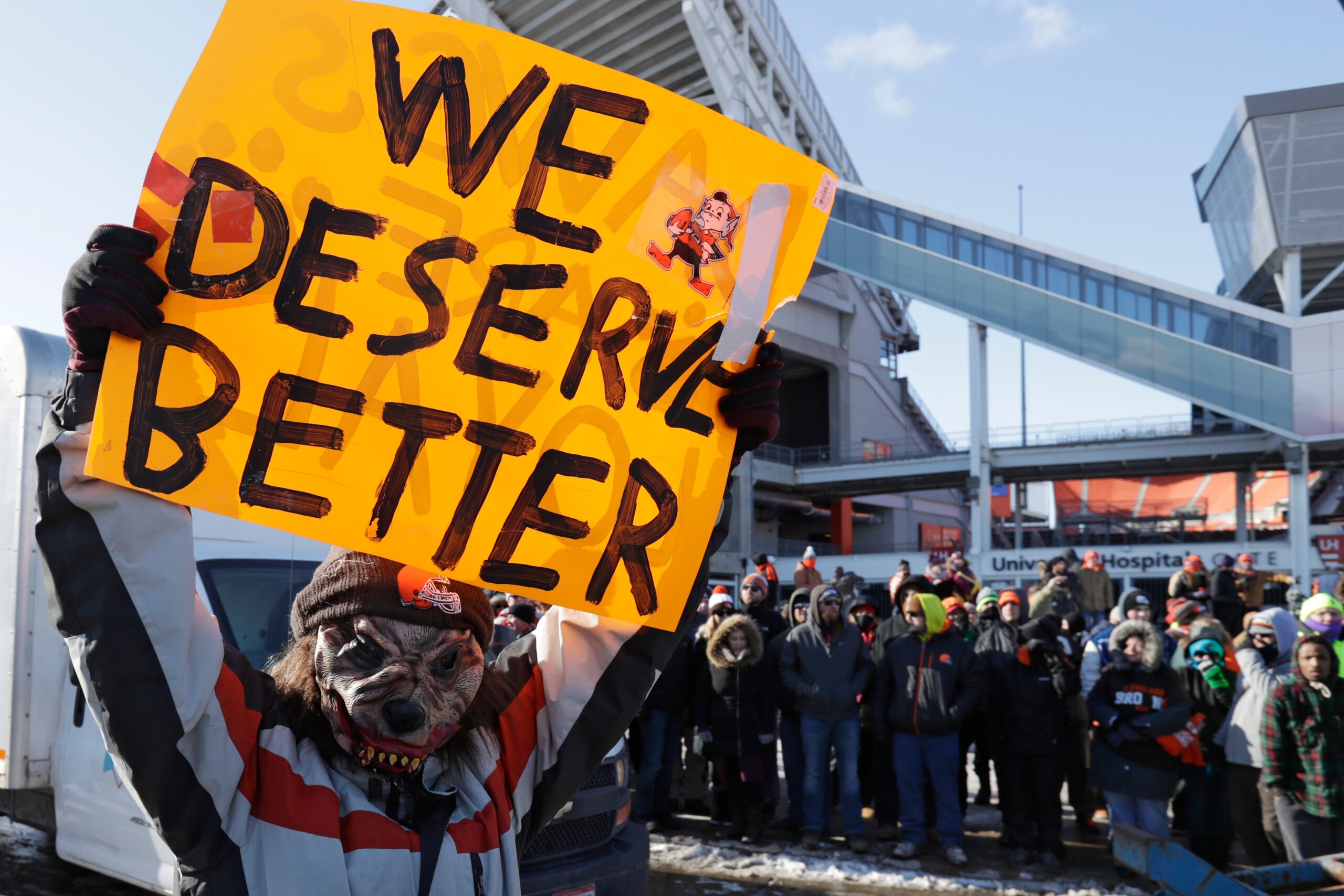 A scene from the Browns parade in January.