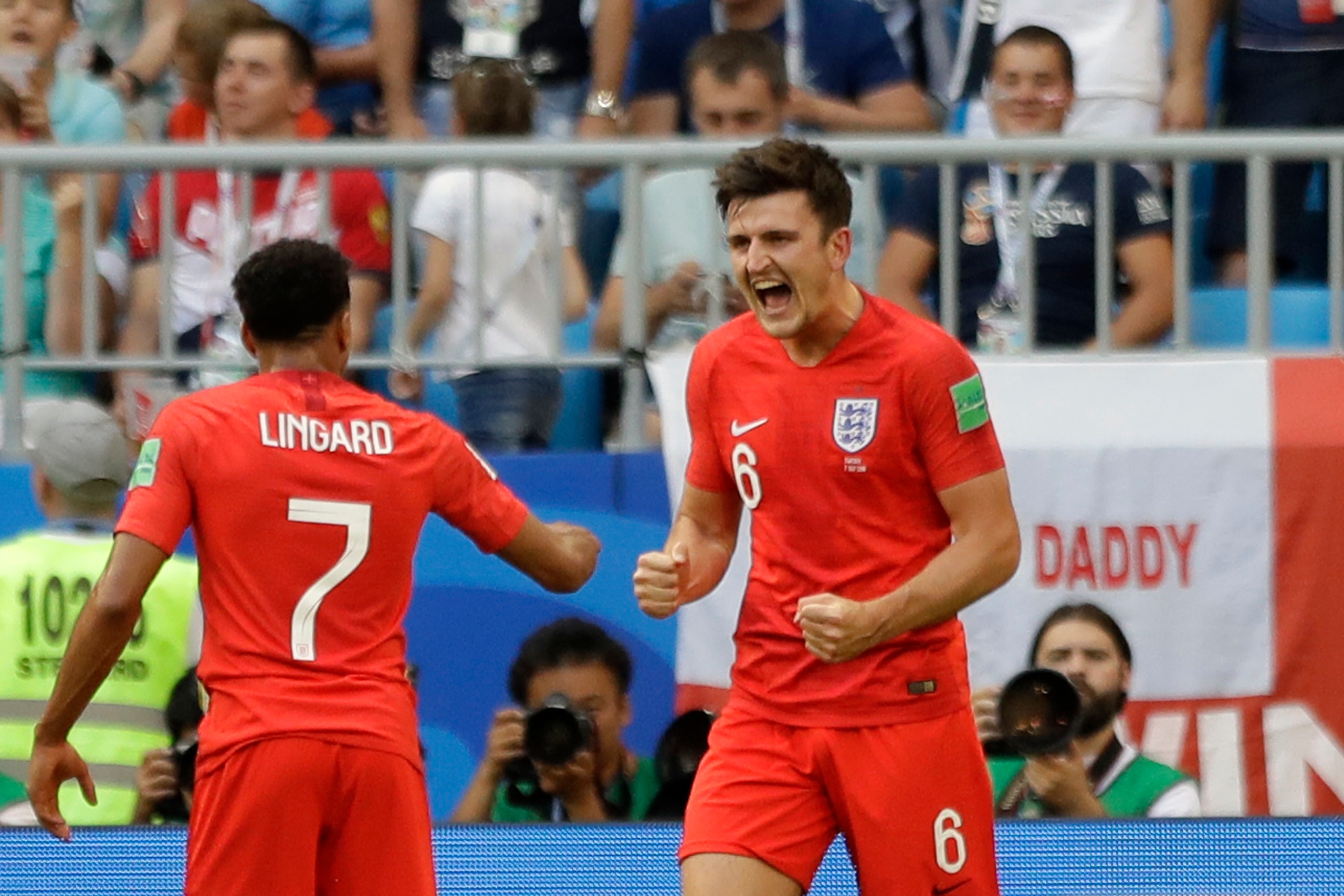 Maguire was outstanding at the World Cup for England.