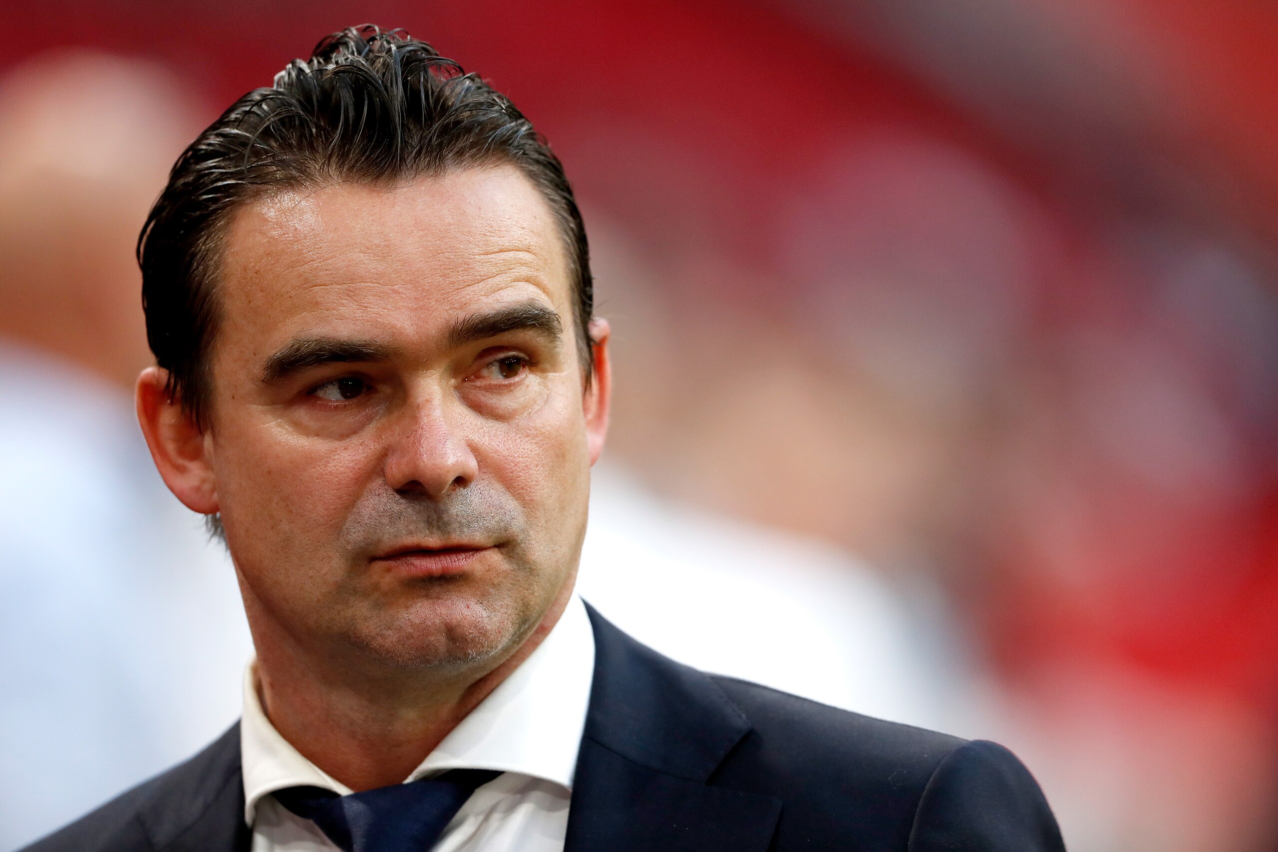 AMSTERDAM, NETHERLANDS - APRIL 19: director Marc Overmars of Ajax during the Dutch Eredivisie match between Ajax v VVV-Venlo at the Johan Cruijff Arena on April 19, 2018 in Amsterdam Netherlands (Photo by Cees van Hoogdalem/Soccrates/Getty Images) AMSTERDAM, NETHERLANDS - APRIL 19: director Marc Overmars of Ajax during the Dutch Eredivisie match between Ajax v VVV-Venlo at the Johan Cruijff Arena on April 19, 2018 in Amsterdam Netherlands (Photo by Cees van Hoogdalem/Soccrates/Getty Images)