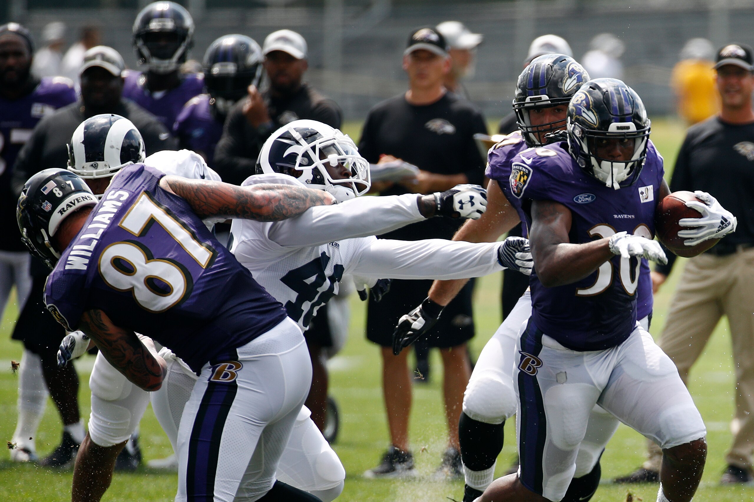 Joint practices like this week's Rams-Ravens sessions are often more exciting than preseason games.