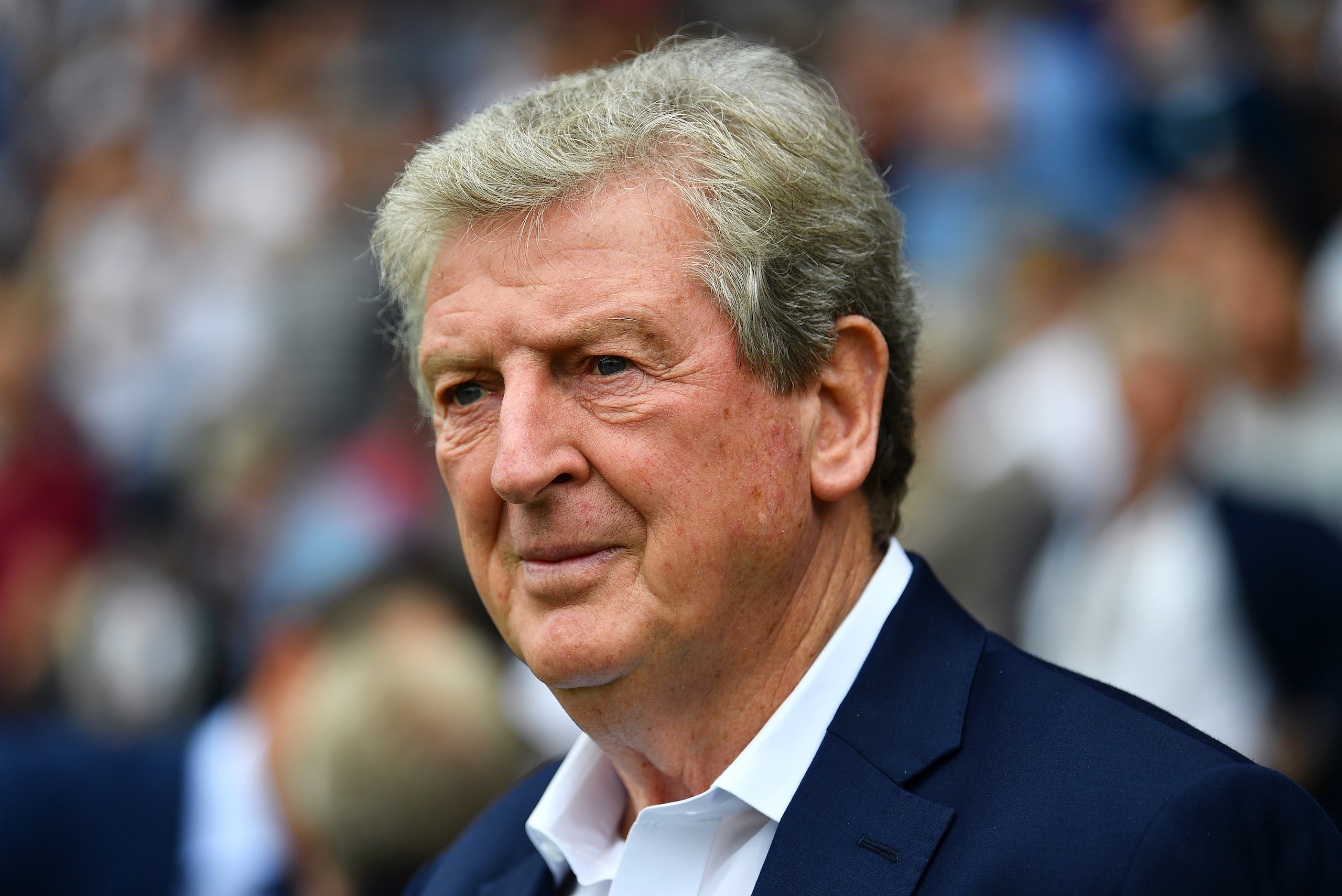 LONDON, ENGLAND - AUGUST 11:  Roy Hodgson, Manager of Crystal Palace during the Premier League match between Fulham FC and Crystal Palace at Craven Cottage on August 11, 2018 in London, United Kingdom. (Photo by Justin Setterfield/Getty Images)