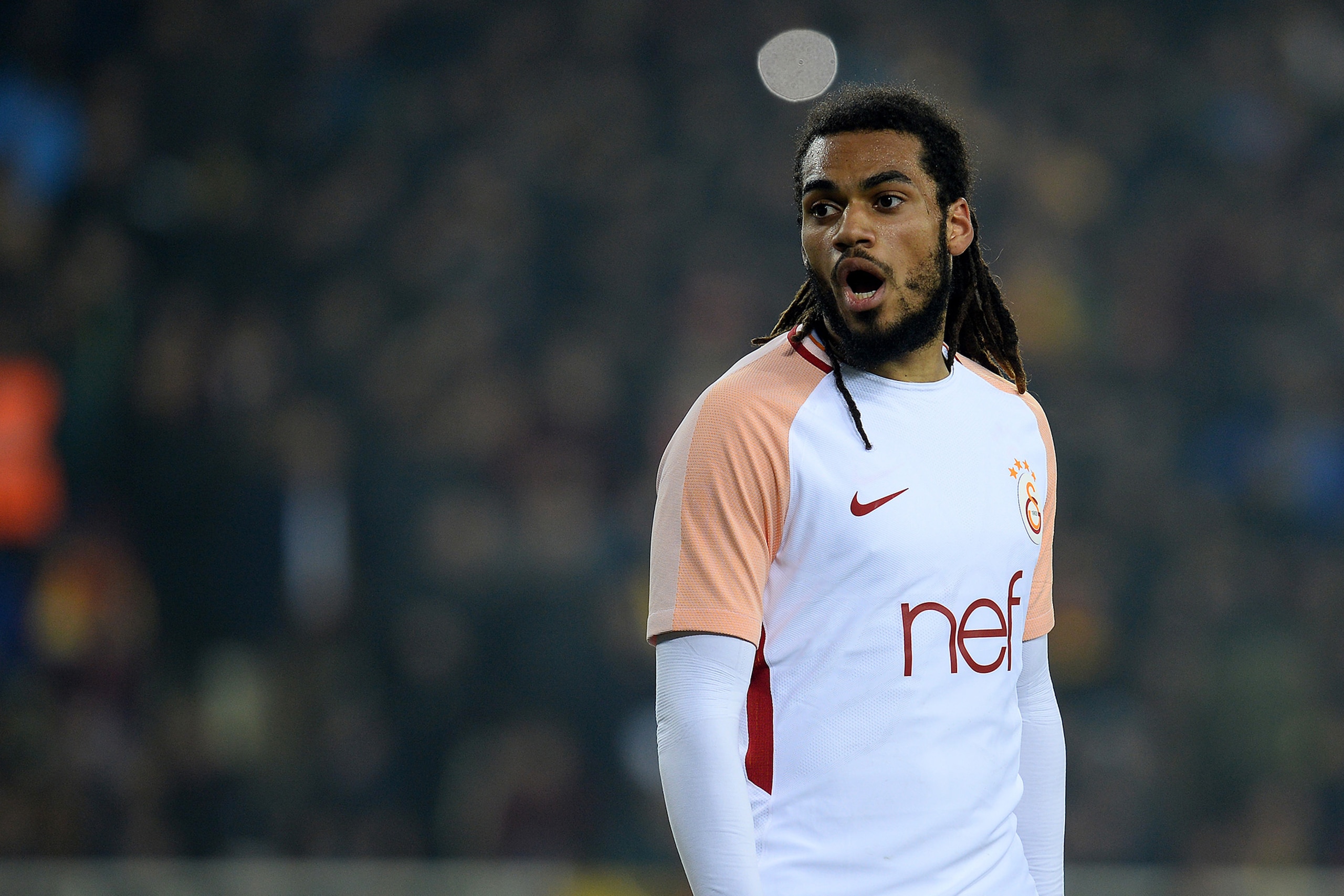 ISTANBUL, TURKEY - DECEMBER 17: Jason Denayer of Galatasaray  during the Turkish Super lig  match between Malatyaspor v Galatasaray at the Malatya Arena on December 17, 2017 in Istanbul Turkey (Photo by Soccrates/Getty Images)