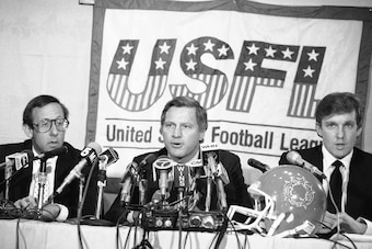 Donald Trump, far right.