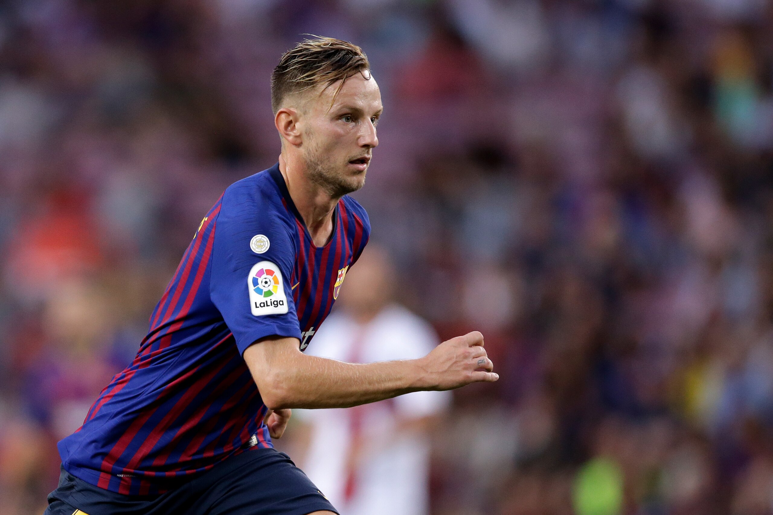 BARCELONA, SPAIN - SEPTEMBER 2: Ivan Rakitic of FC Barcelona  during the La Liga Santander  match between FC Barcelona v SD Huesca at the Camp Nou on September 2, 2018 in Barcelona Spain (Photo by Jeroen Meuwsen/Soccrates/Getty Images)