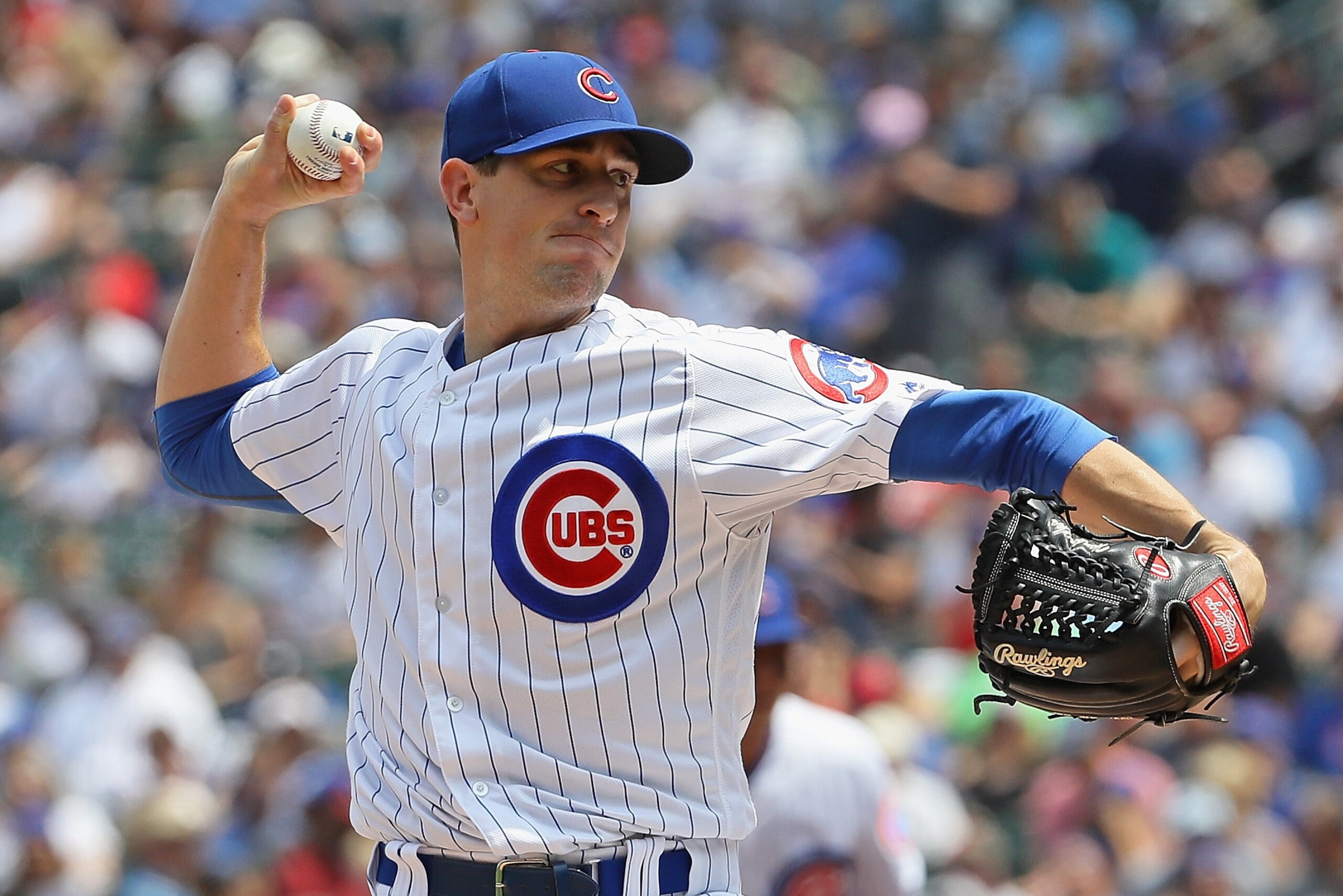 CHICAGO, IL - AUGUST 10: Starting pitcher Kyle Hendricks #28 of the Chicago Cubs delivers the ball against the Washington Nationals at Wrigley Field on August 10, 2018 in Chicago, Illinois. (Photo by Jonathan Daniel/Getty Images) CHICAGO, IL - AUGUST 10: Starting pitcher Kyle Hendricks #28 of the Chicago Cubs delivers the ball against the Washington Nationals at Wrigley Field on August 10, 2018 in Chicago, Illinois. (Photo by Jonathan Daniel/Getty Images)