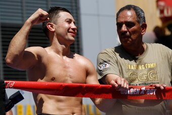 Sanchez with Golovkin.