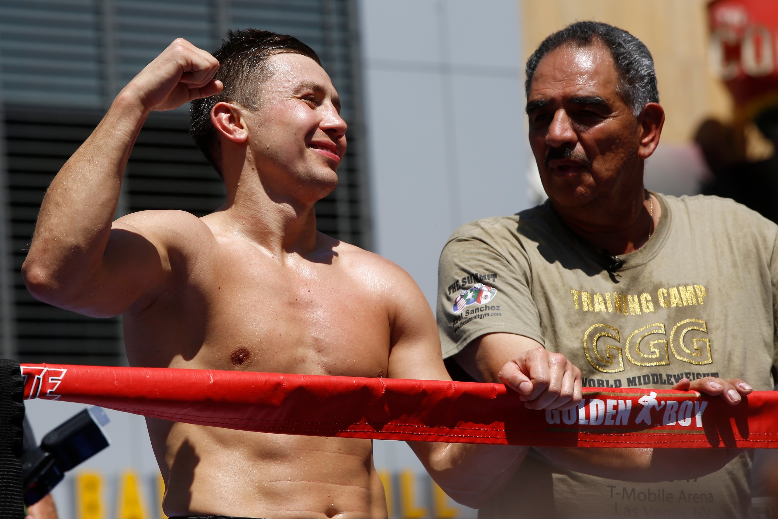 Sanchez with Golovkin.