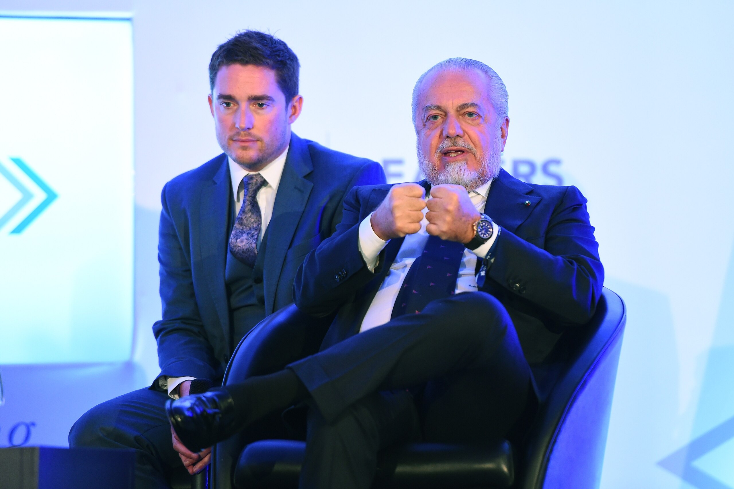 LONDON, ENGLAND - OCTOBER 05:  Aurelio De Laurentiis, Chairman of Napoli SSC attend the Leaders Sport Business Summit at Stamford Bridge on October 5, 2016 in London, England.  (Photo by Eamonn M. McCormack/Getty Images for Leaders)
