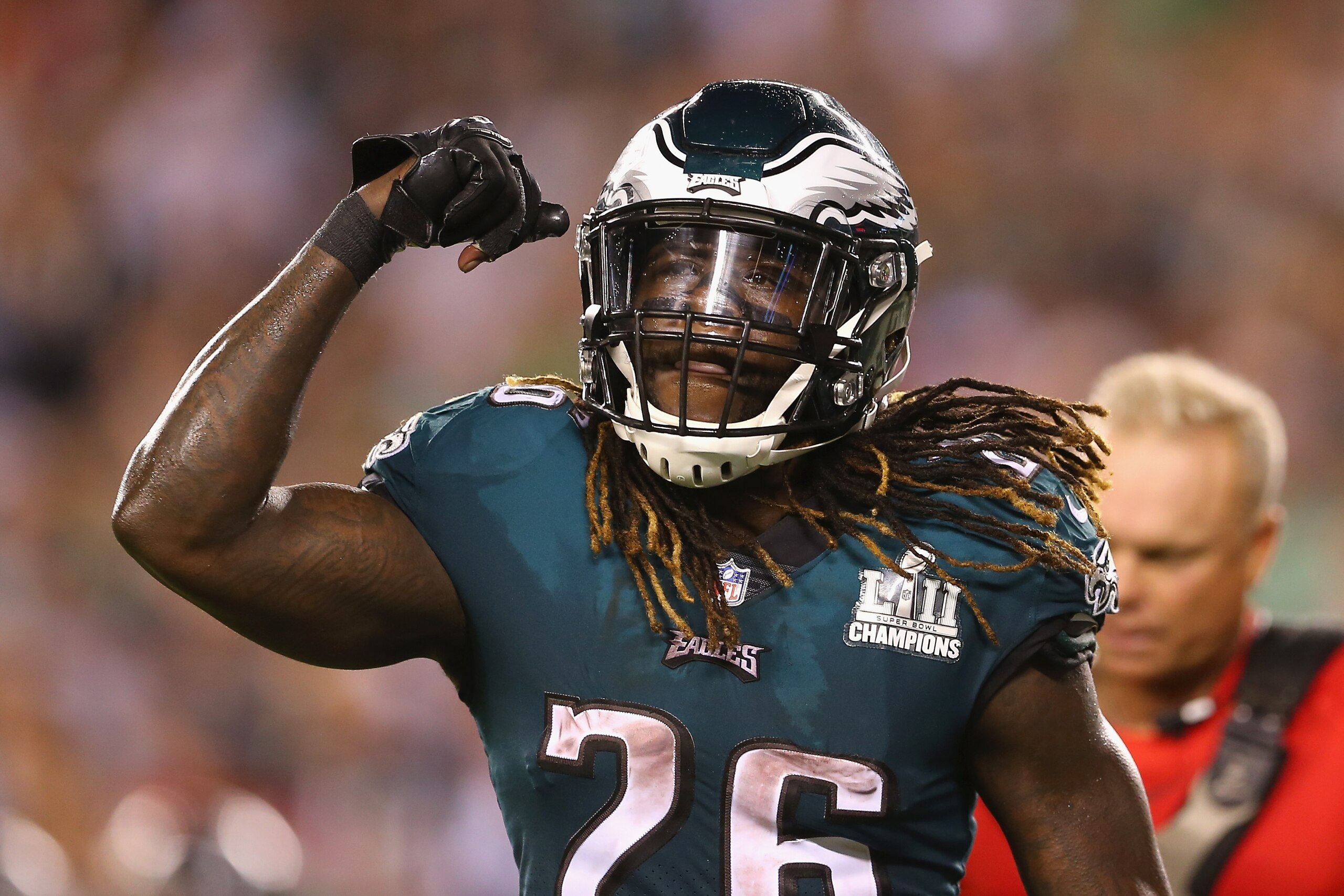 PHILADELPHIA, PA - SEPTEMBER 06: Jay Ajayi #26 of the Philadelphia Eagles reacts during the second half against the Atlanta Falcons at Lincoln Financial Field on September 6, 2018 in Philadelphia, Pennsylvania. (Photo by Mitchell Leff/Getty Images) PHILADELPHIA, PA - SEPTEMBER 06: Jay Ajayi #26 of the Philadelphia Eagles reacts during the second half against the Atlanta Falcons at Lincoln Financial Field on September 6, 2018 in Philadelphia, Pennsylvania. (Photo by Mitchell Leff/Getty Images)