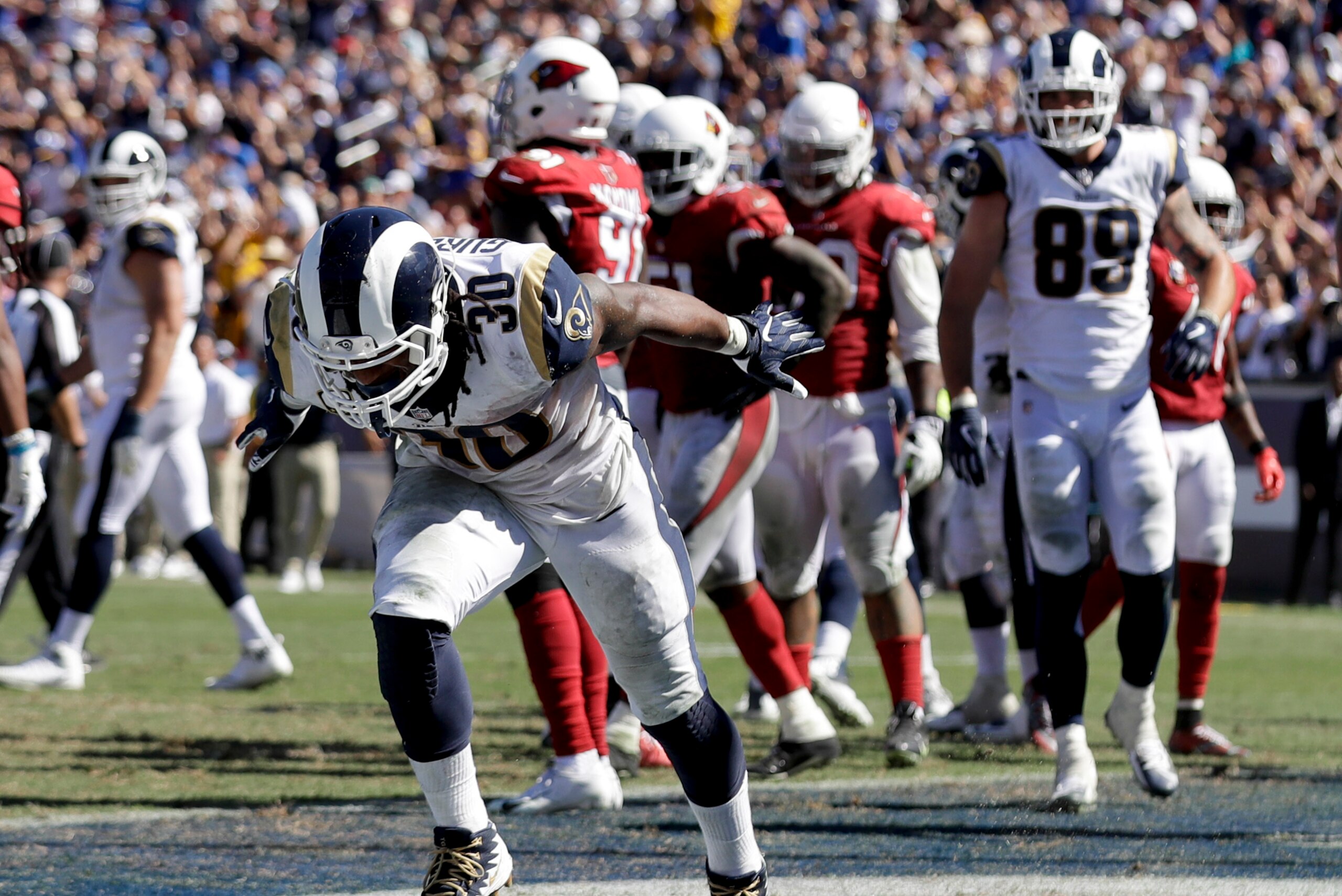 Todd Gurley is coming off a three-TD effort against the Cardinals.
