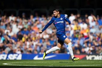 LONDON, ENGLAND - SEPTEMBER 01: Alvaro Morata of Chelsea during the Premier League match between Chelsea FC and AFC Bournemouth at Stamford Bridge on September 1, 2018 in London, United Kingdom. (Photo by MB Media/Getty Images)
