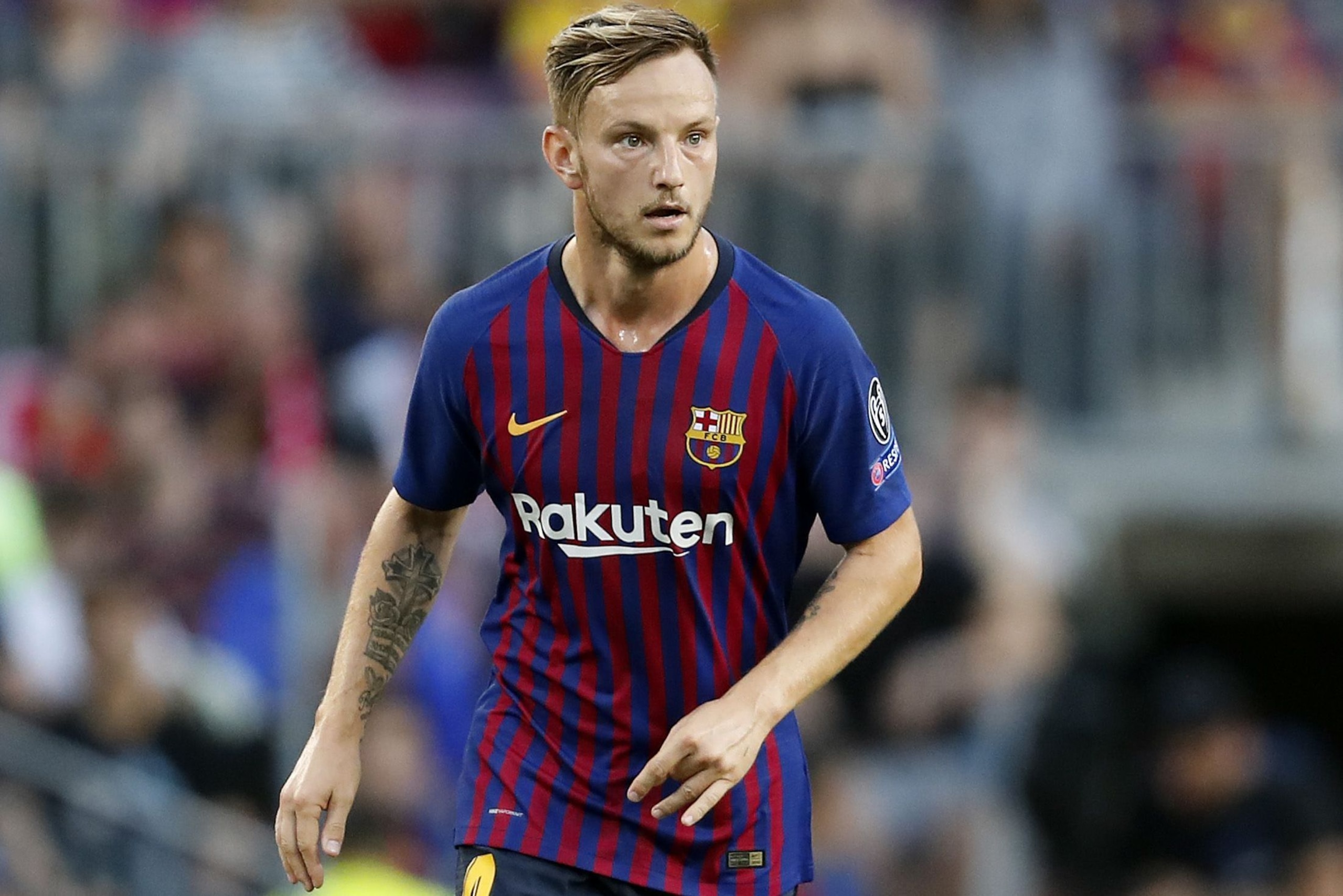 Ivan Rakitic of FC Barcelona during the UEFA Champions League group B match between FC Barcelona and PSV Eindhoven at the Camp Nou stadium on September 18, 2018 in Barcelona, Spain.(Photo by VI Images via Getty Images)