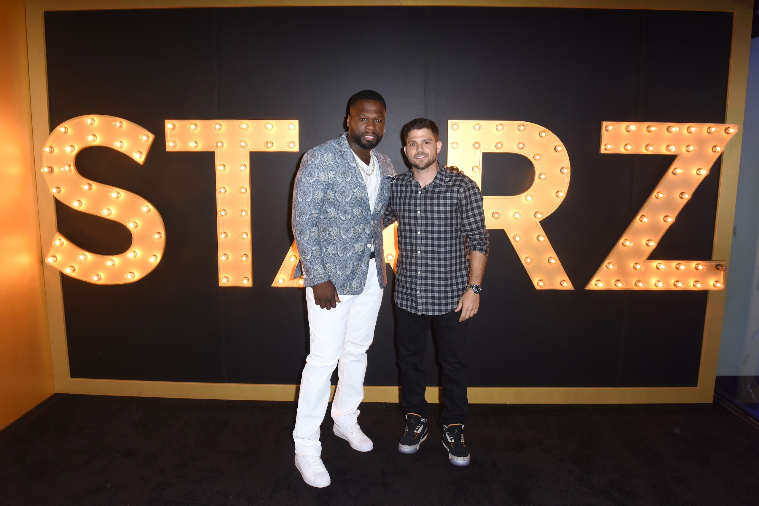 WEST HOLLYWOOD, CA - JUNE 23:  Curtis '50 Cent' Jackson and actor Jerry Ferrara attend STARZ 'Power' Season 4 L.A. Screening And Party at The London West Hollywood on June 23, 2017 in West Hollywood, California.  (Photo by Vivien Killilea/Getty Images for