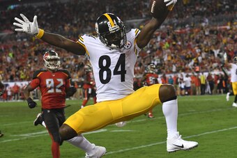 Through three games this season, Brown has tallied 210 yards receiving and two touchdowns.