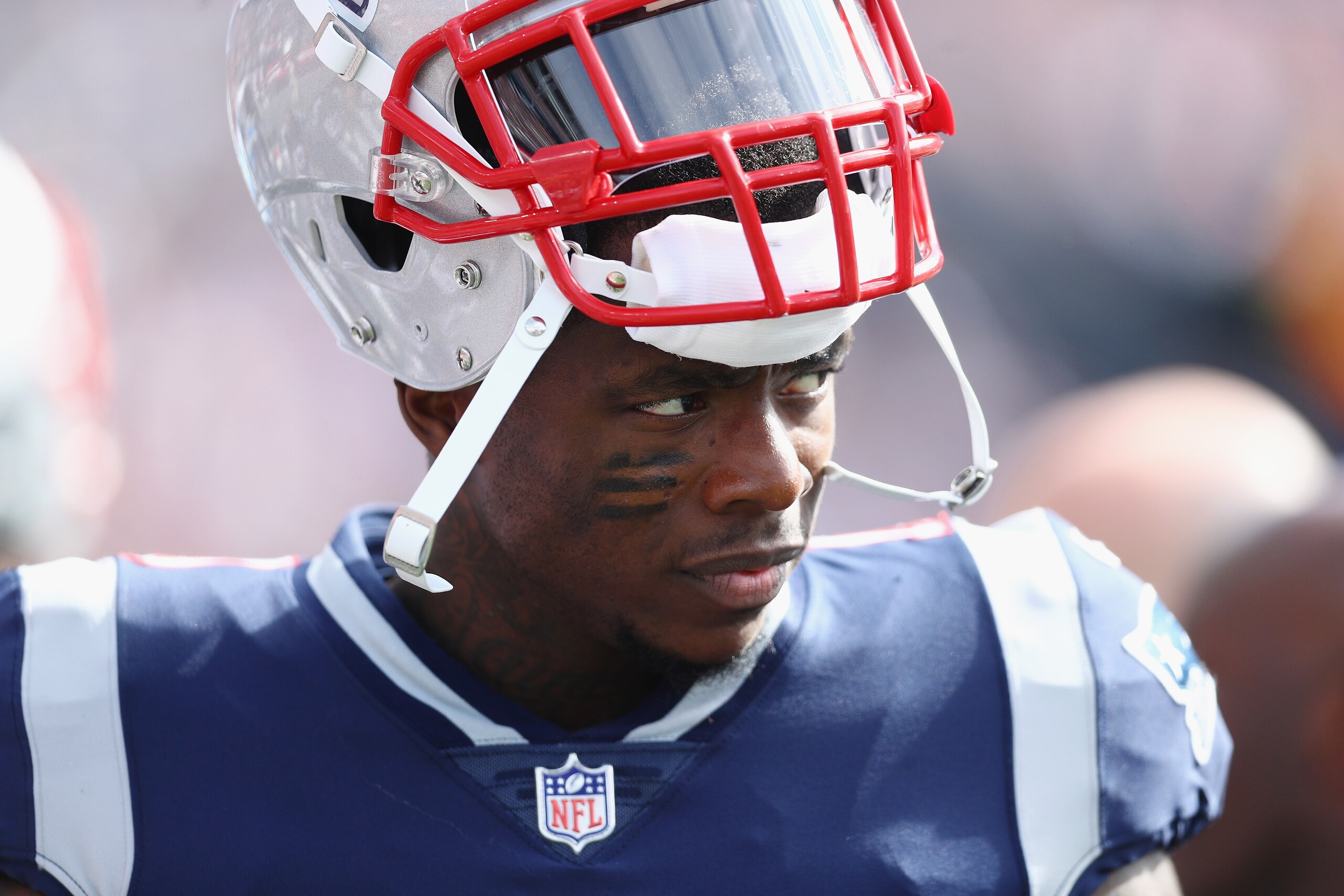 FOXBOROUGH, MA - SEPTEMBER 30: Josh Gordon #10 of the New England Patriots looks on during the first half against the Miami Dolphins at Gillette Stadium on September 30, 2018 in Foxborough, Massachusetts. (Photo by Maddie Meyer/Getty Images) FOXBOROUGH, MA - SEPTEMBER 30: Josh Gordon #10 of the New England Patriots looks on during the first half against the Miami Dolphins at Gillette Stadium on September 30, 2018 in Foxborough, Massachusetts. (Photo by Maddie Meyer/Getty Images)
