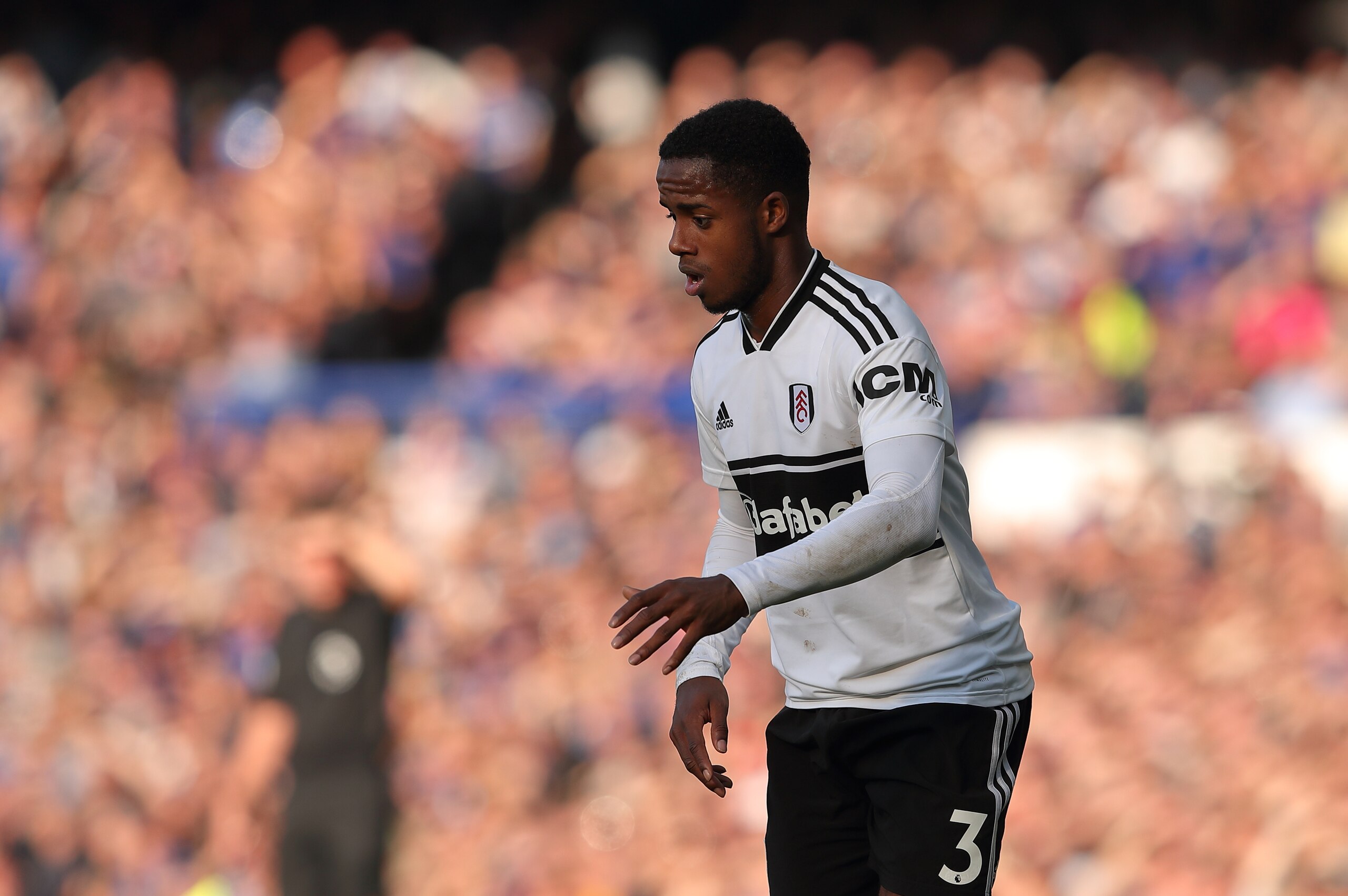 LIVERPOOL, ENGLAND - SEPTEMBER 29: Ryan Sessegnon of Fulham during the Premier League match between Everton FC and Fulham FC at Goodison Park on September 29, 2018 in Liverpool, United Kingdom. (Photo by James Williamson - AMA/Getty Images)