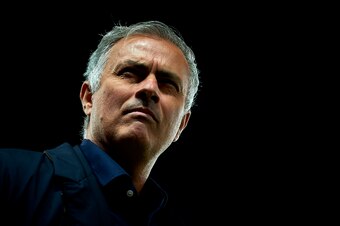 MANCHESTER, ENGLAND - OCTOBER 02:  Jose Mourinho, Manager of Manchester United looks on prior the Group H match of the UEFA Champions League between Manchester United and Valencia at Old Trafford on October 2, 2018 in Manchester, United Kingdom.  (Photo b