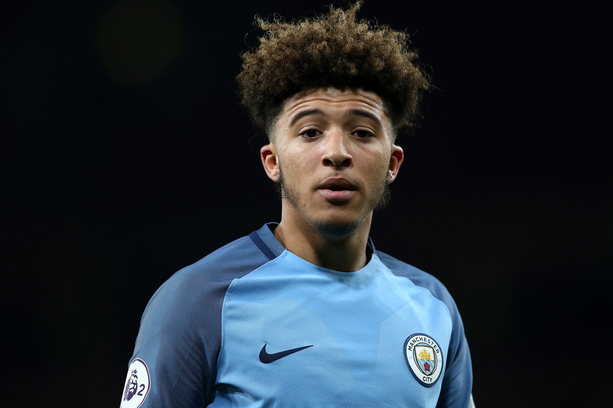 LONDON, ENGLAND - MARCH 13:  Jado Sancho of Manchester City looks on during the Premier League 2 match between Arsenal and Manchester City at Emirates Stadium on March 13, 2017 in London, England.  (Photo by Alex Pantling/Getty Images)