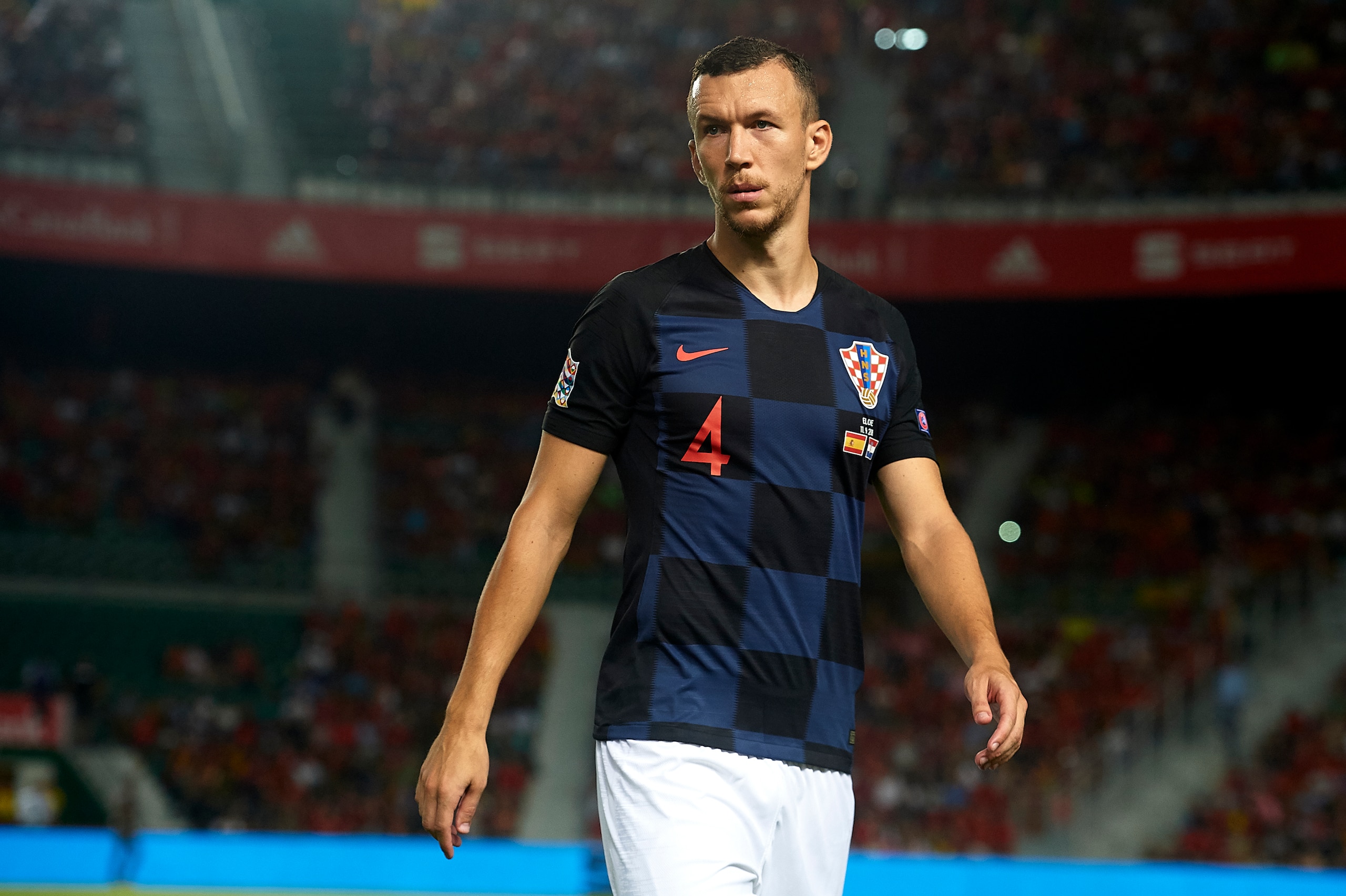 ALICANTE, SPAIN - SEPTEMBER 11:  Ivan Perisic of Croatia looks on prior to the UEFA Nations League A group four match between Spain and Croatia at Manuel Martinez Valero Stadium on September 11, 2018 in Alicante, Spain.  (Photo by Quality Sport Images/Get