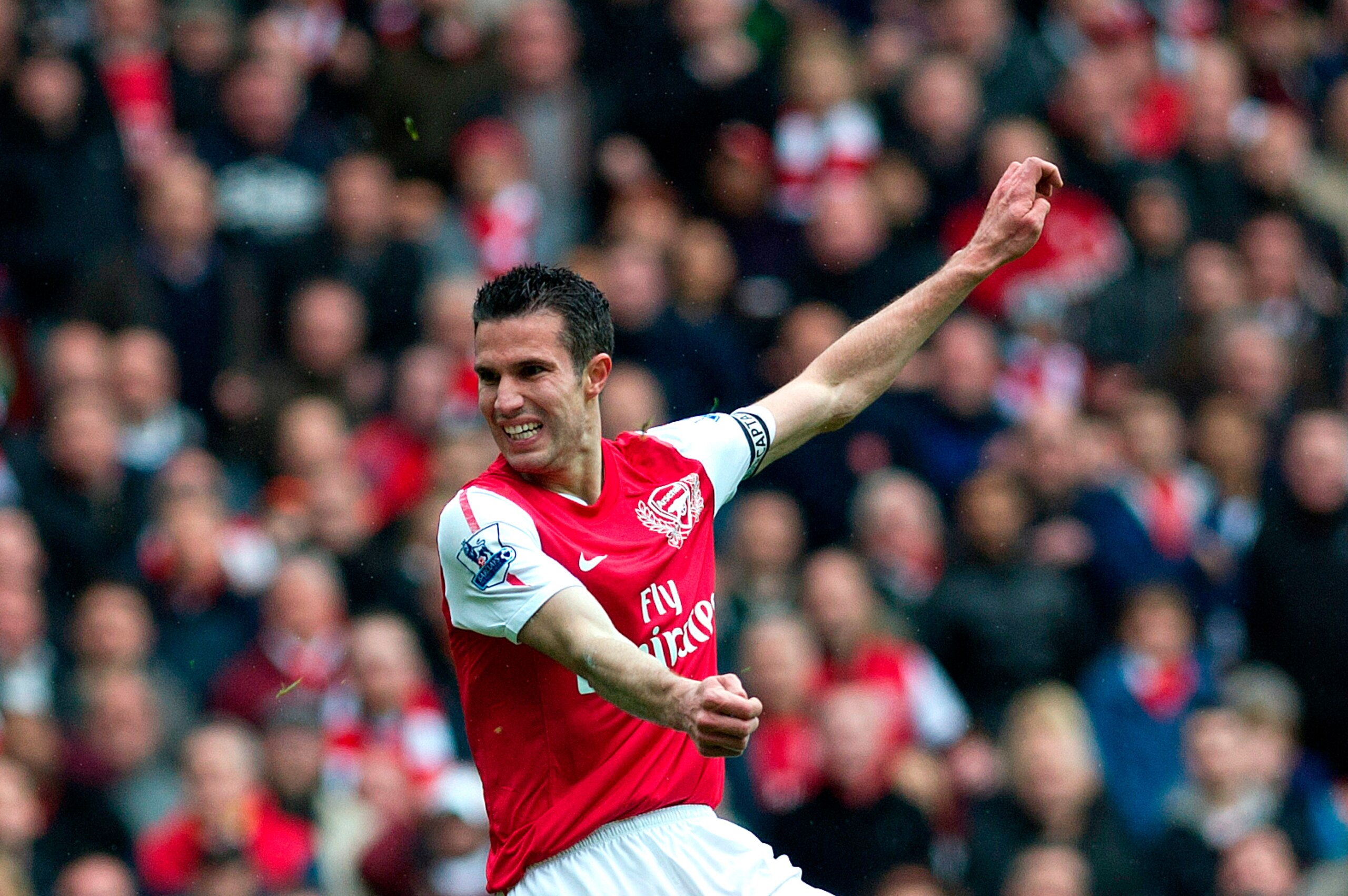 Van Persie became a star at Arsenal.
