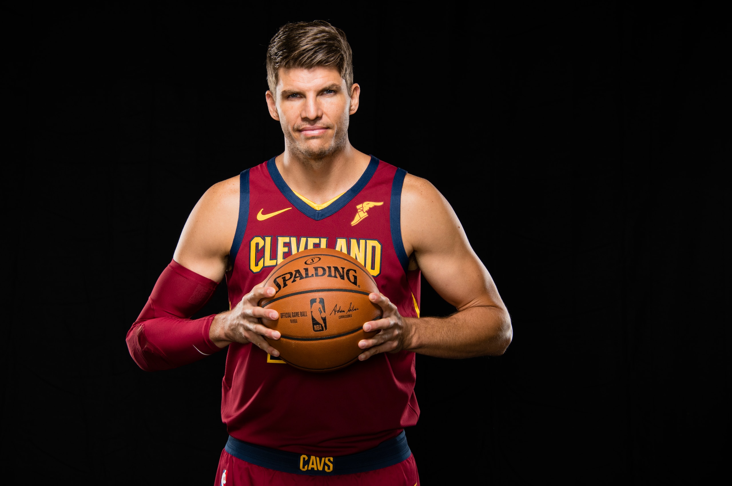 INDEPENDENCE, OH - SEPTEMBER 24: Kyle Korver #26 of the Cleveland Cavaliers on Media Day at Cleveland Clinic Courts on September 24, 2018 in Independence, Ohio. NOTE TO USER: User expressly acknowledges and agrees that, by downloading and/or using this ph
