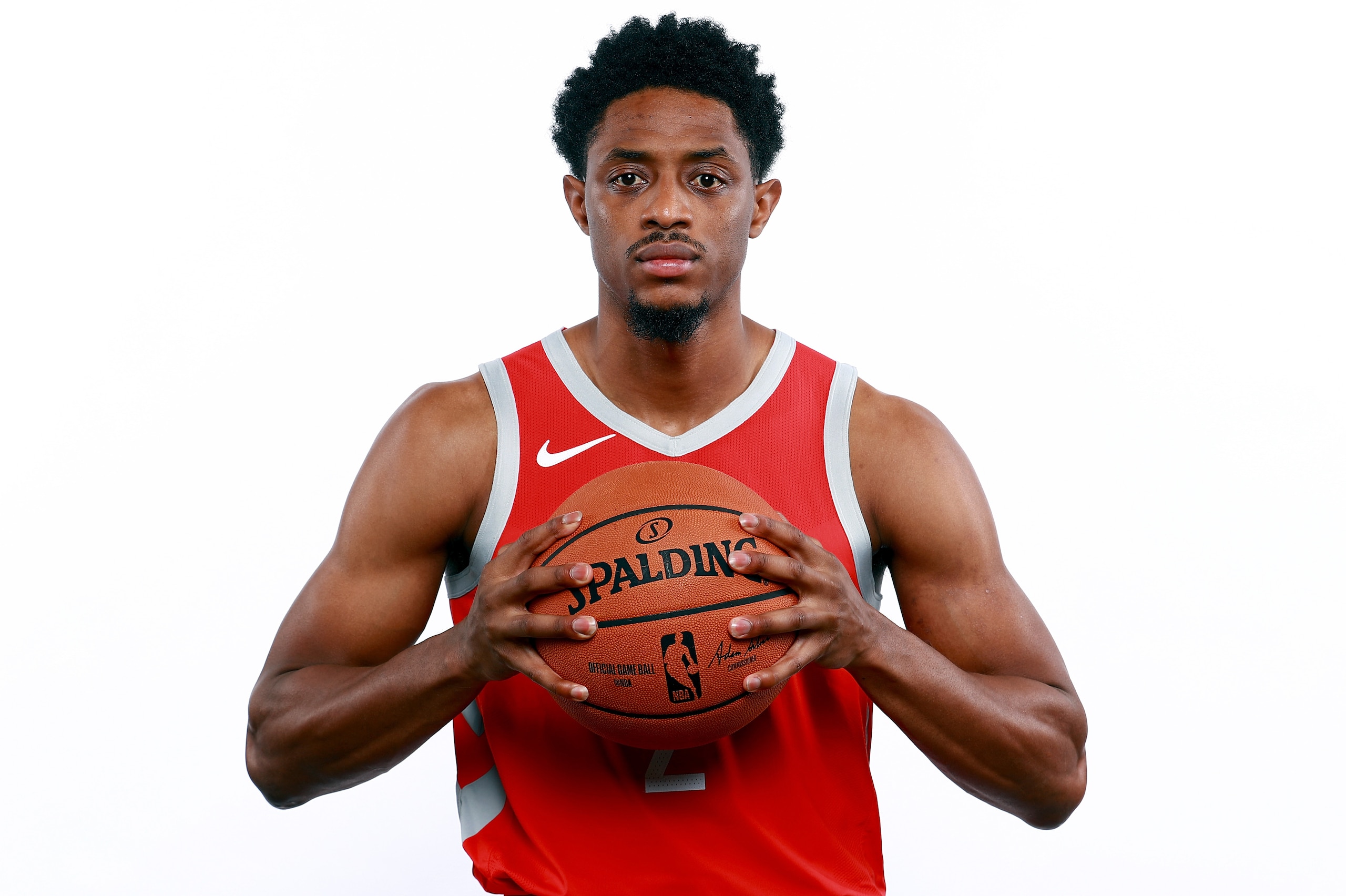 HOUSTON, TX - SEPTEMBER 24: Brandon Knight #2 of the Houston Rockets poses for a portrait during the Houston Rockets Media Day at The Post Oak Hotel at Uptown Houston on September 24, 2018 in Houston, Texas. NOTE TO USER: User expressly acknowledges and HOUSTON, TX - SEPTEMBER 24: Brandon Knight #2 of the Houston Rockets poses for a portrait during the Houston Rockets Media Day at The Post Oak Hotel at Uptown Houston on September 24, 2018 in Houston, Texas. NOTE TO USER: User expressly acknowledges and