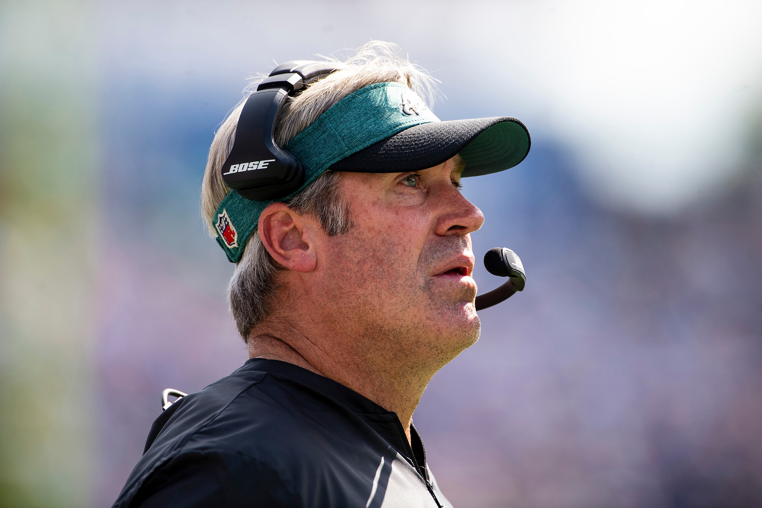 NASHVILLE, TN - SEPTEMBER 30:  Head coach Doug Pederson of the Philadelphia Eagles looks on during a NFL game against the Tennessee Titans at Nissan Stadium on Sept. 30, 2018 in Nashville, Tennessee.  (Photo by Ronald C. Modra/Sports Imagery/Getty Images)