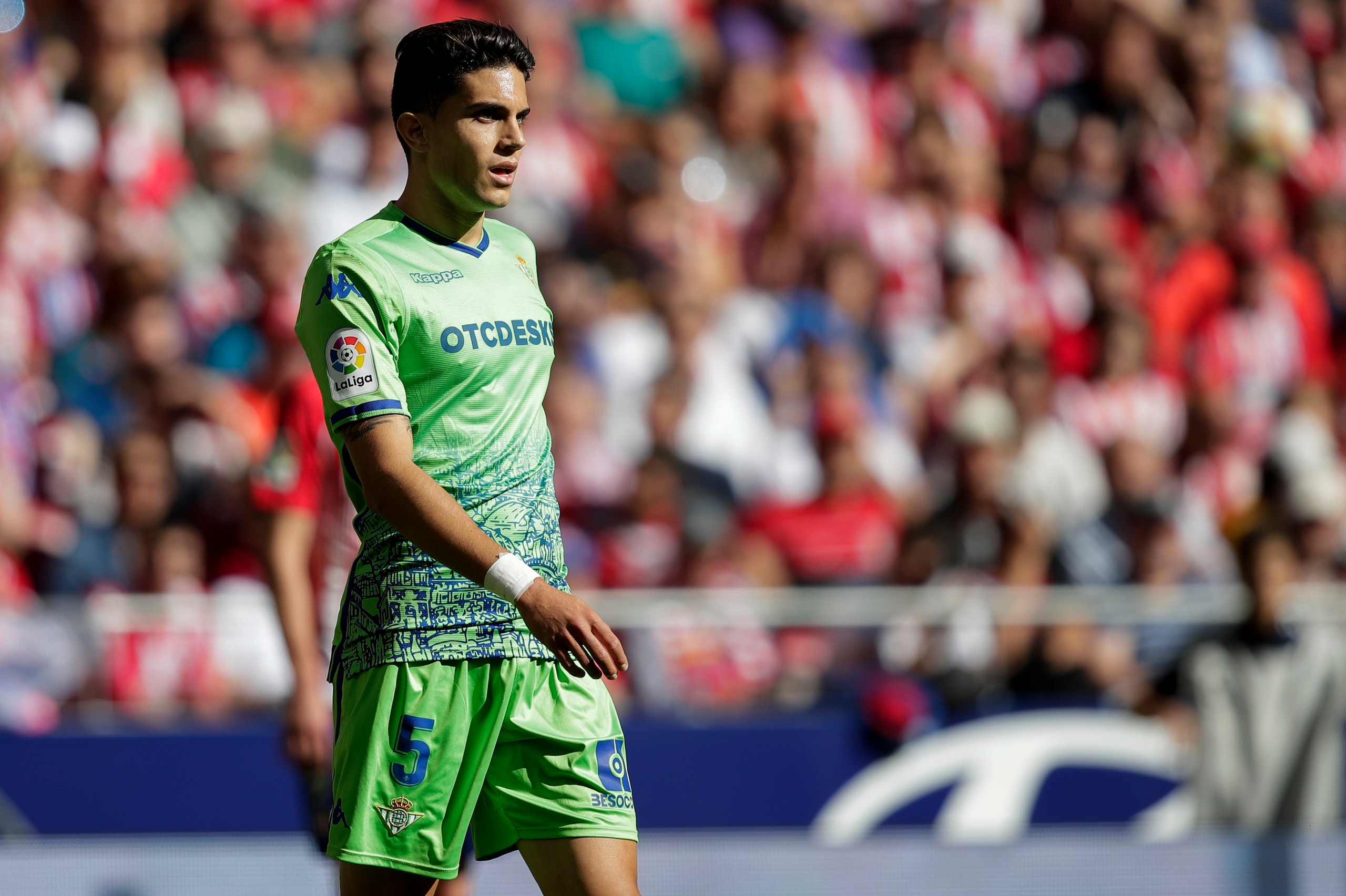 MADRID, SPAIN - OCTOBER 7: Marc Bartra of Real Betis during the La Liga Santander  match between Atletico Madrid v Real Betis Sevilla at the Estadio Wanda Metropolitano on October 7, 2018 in Madrid Spain (Photo by David S. Bustamante/Soccrates/Getty Image