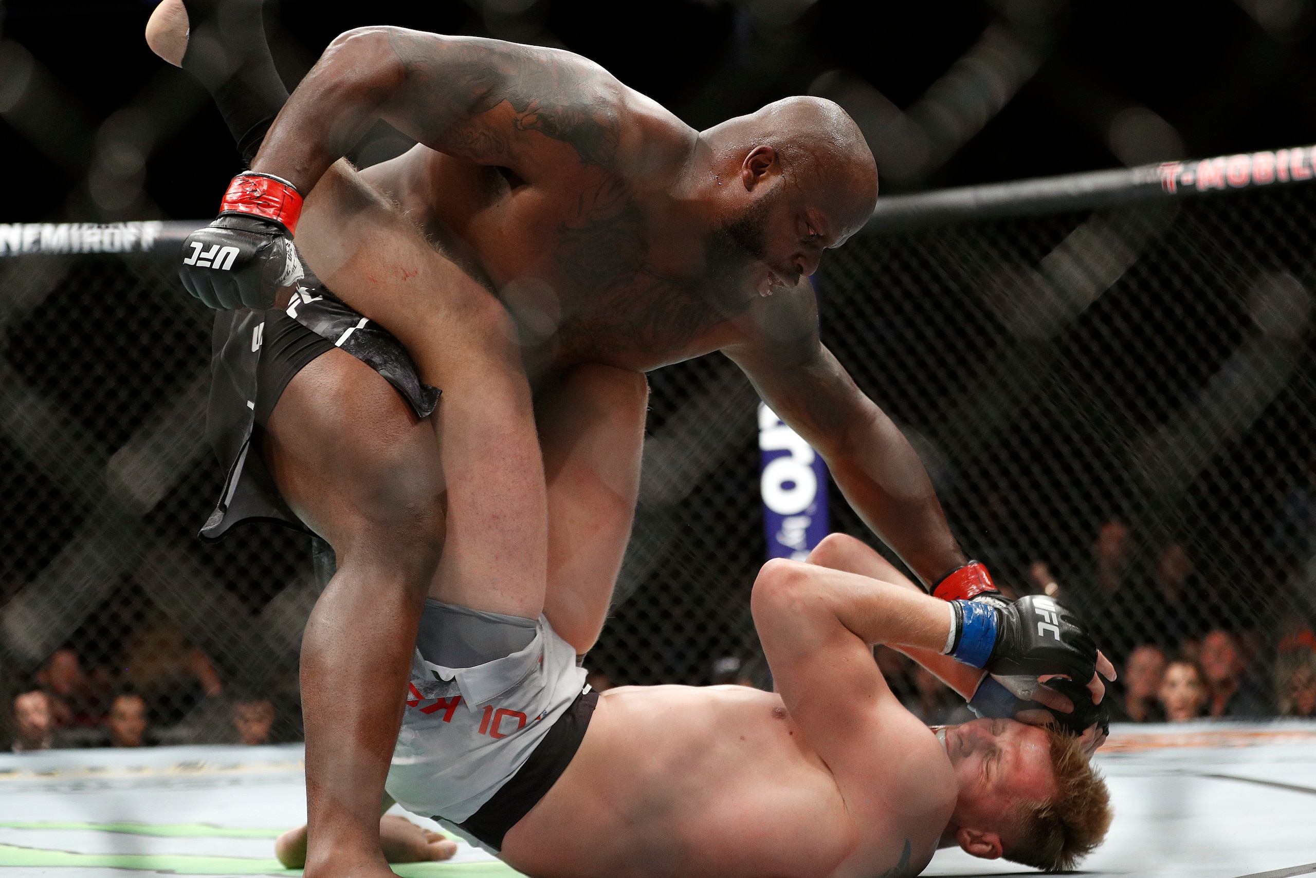 Lewis finishing off Alexander Volkov.