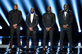 Carmelo Anthony, Chris Paul, Dwyane Wade and LeBron James spoke out about the need to end the deadly interactions between police and African-Americans at the ESPYs in 2016.