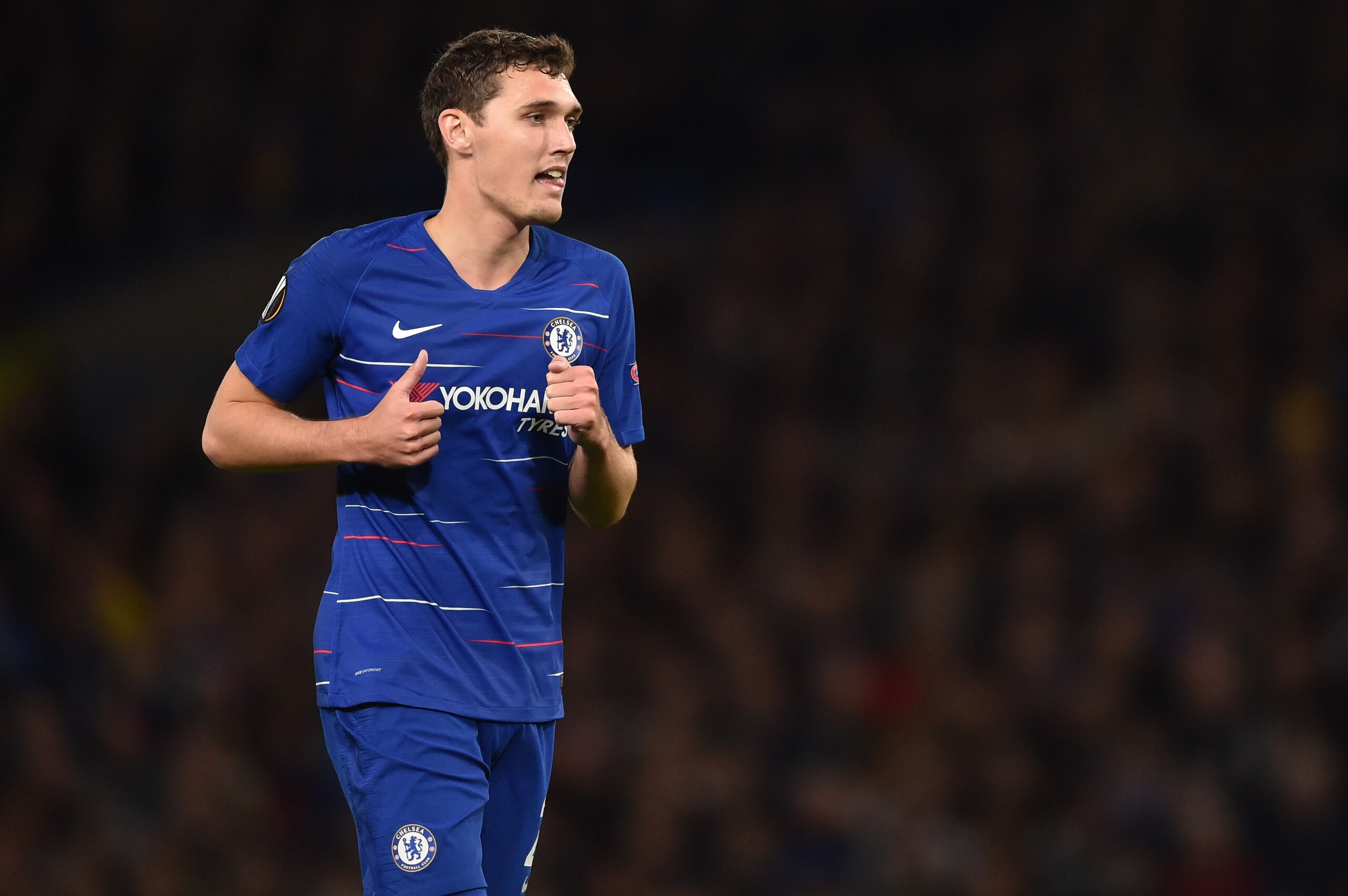 LONDON, ENGLAND - OCTOBER 04: Andreas Christensen of Chelsea looks on during the UEFA Europa League Group L match between Chelsea and Vidi FC at Stamford Bridge on October 4, 2018 in London, United Kingdom. (Photo by TF-Images/Getty Images)