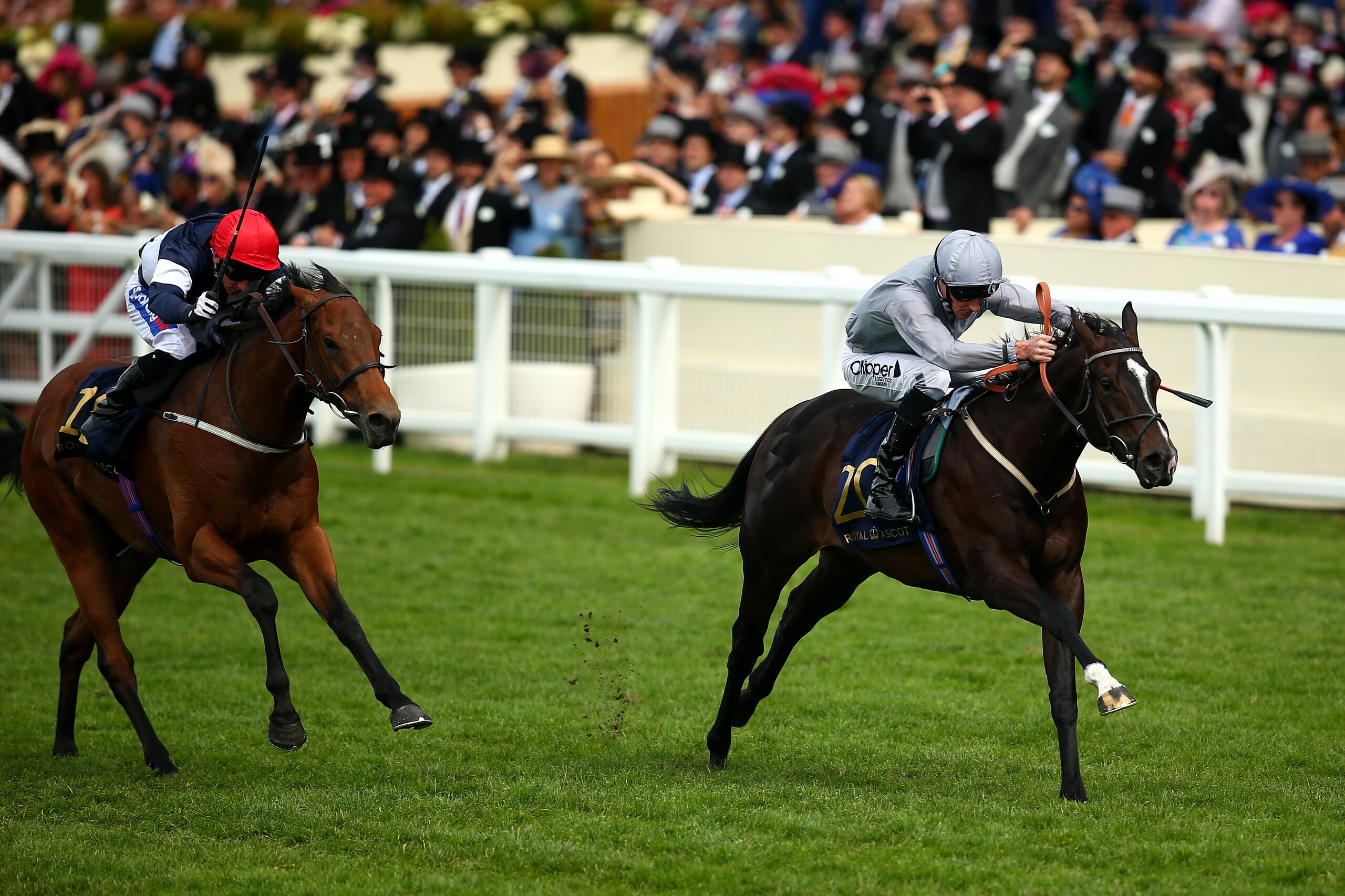 ASCOT, ENGLAND - JUNE 23: Daniel Tudhope rides Soldier's Call to win The Windsor Castle Stakes on day 5 of Royal Ascot at Ascot Racecourse on June 23, 2018 in Ascot, England. (Photo by Charlie Crowhurst/Getty Images for Ascot Racecourse)