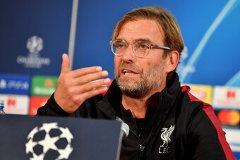 Liverpool's German manager Jurgen Klopp gestures as he attends a Liverpool team press conference at the Rajko Mitic stadium in Belgrade on November 5, 2018, on the eve of their UEFA Champions League group C football match against Red Star Belgrade. (Photo