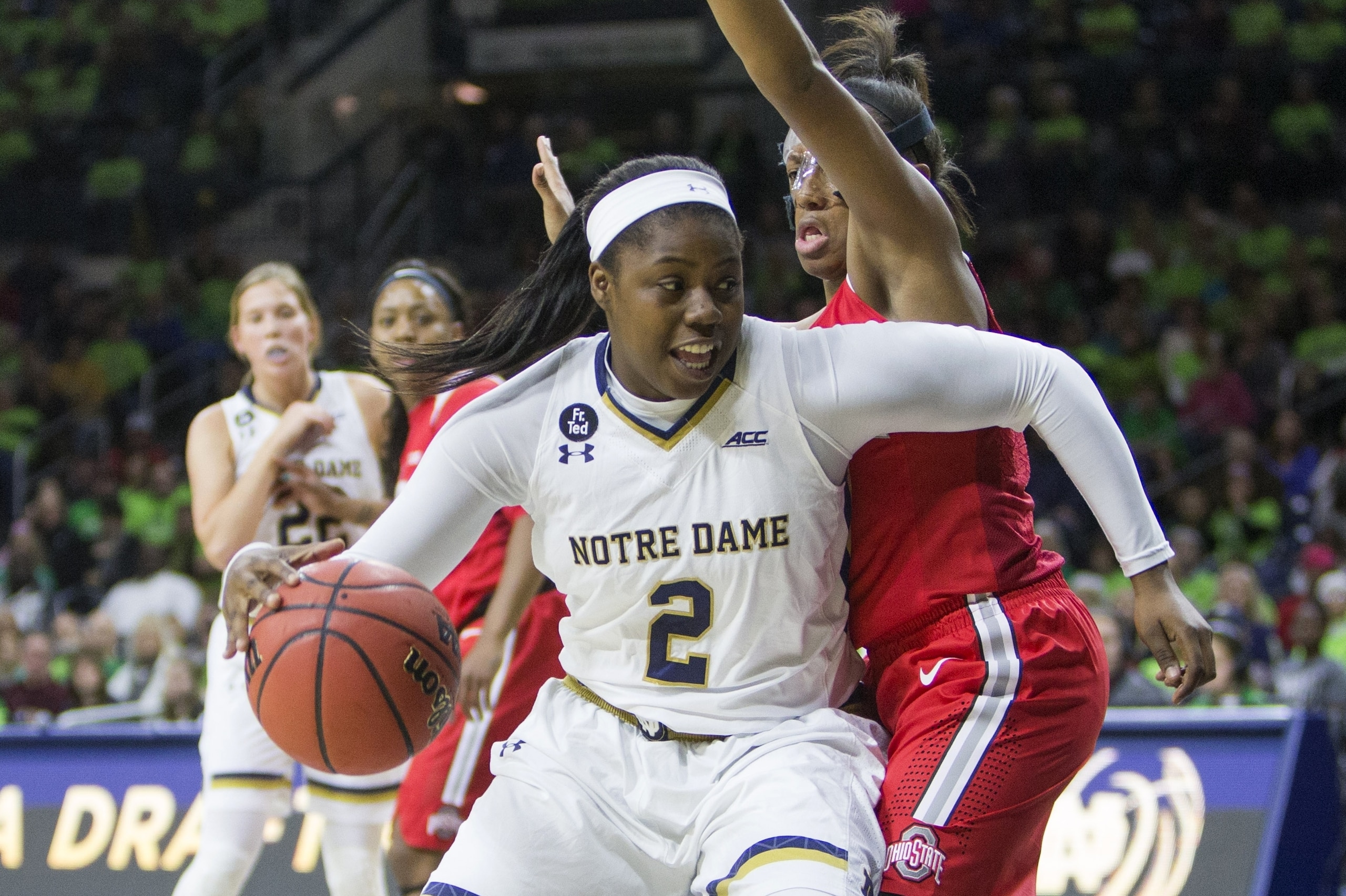 Arike Ogunbowale struggled with the limited playing time she received as a freshman, but it allowed her the chance to understand her game in ways she hadn't explored before getting to Notre Dame. Arike Ogunbowale struggled with the limited playing time she received as a freshman, but it allowed her the chance to understand her game in ways she hadn't explored before getting to Notre Dame.