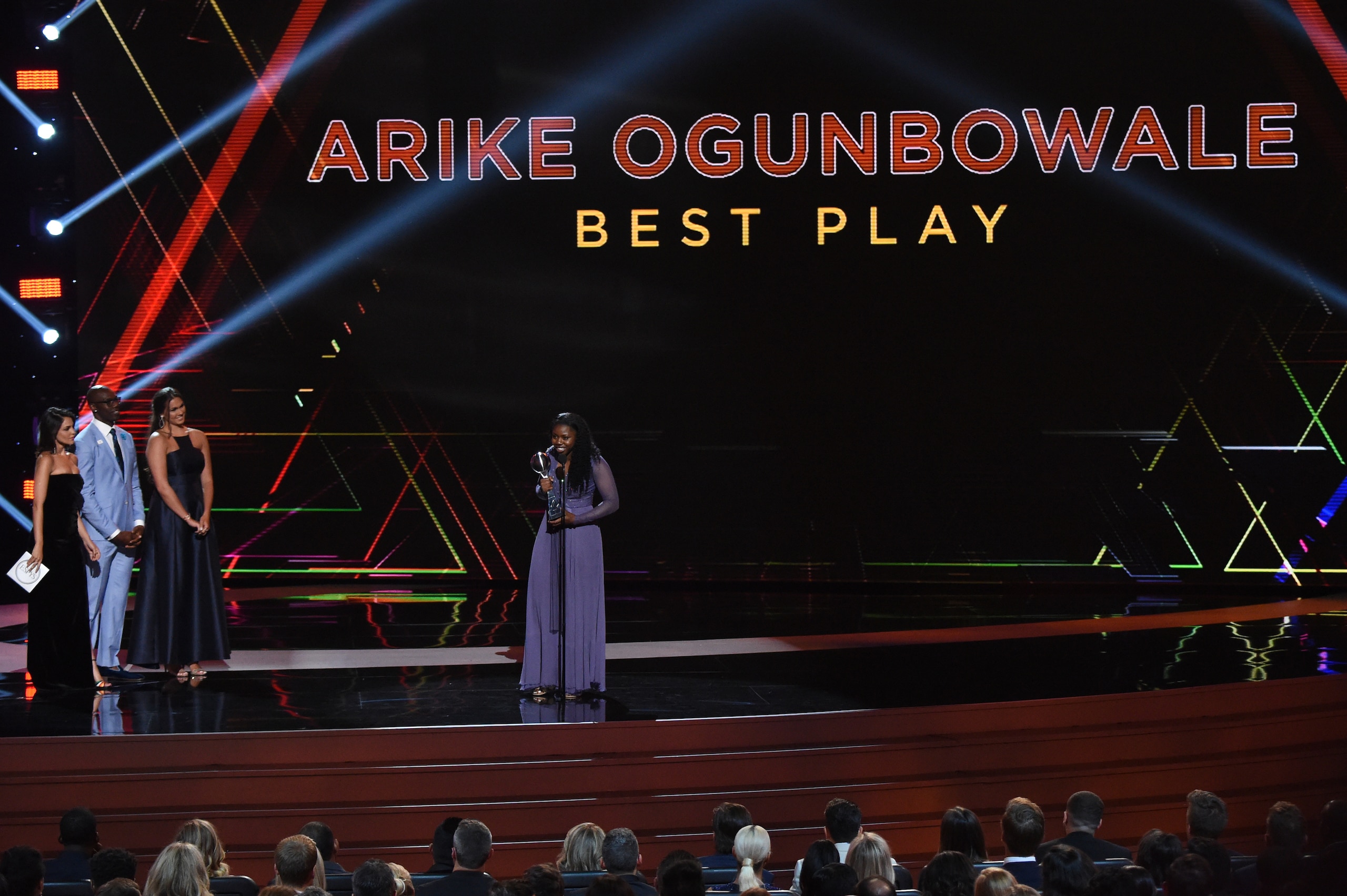 Since her star turn in last season's NCAA tournament, Arike Ogunbowale has become a star beyond the game of basketball. Since her star turn in last season's NCAA tournament, Arike Ogunbowale has become a star beyond the game of basketball.
