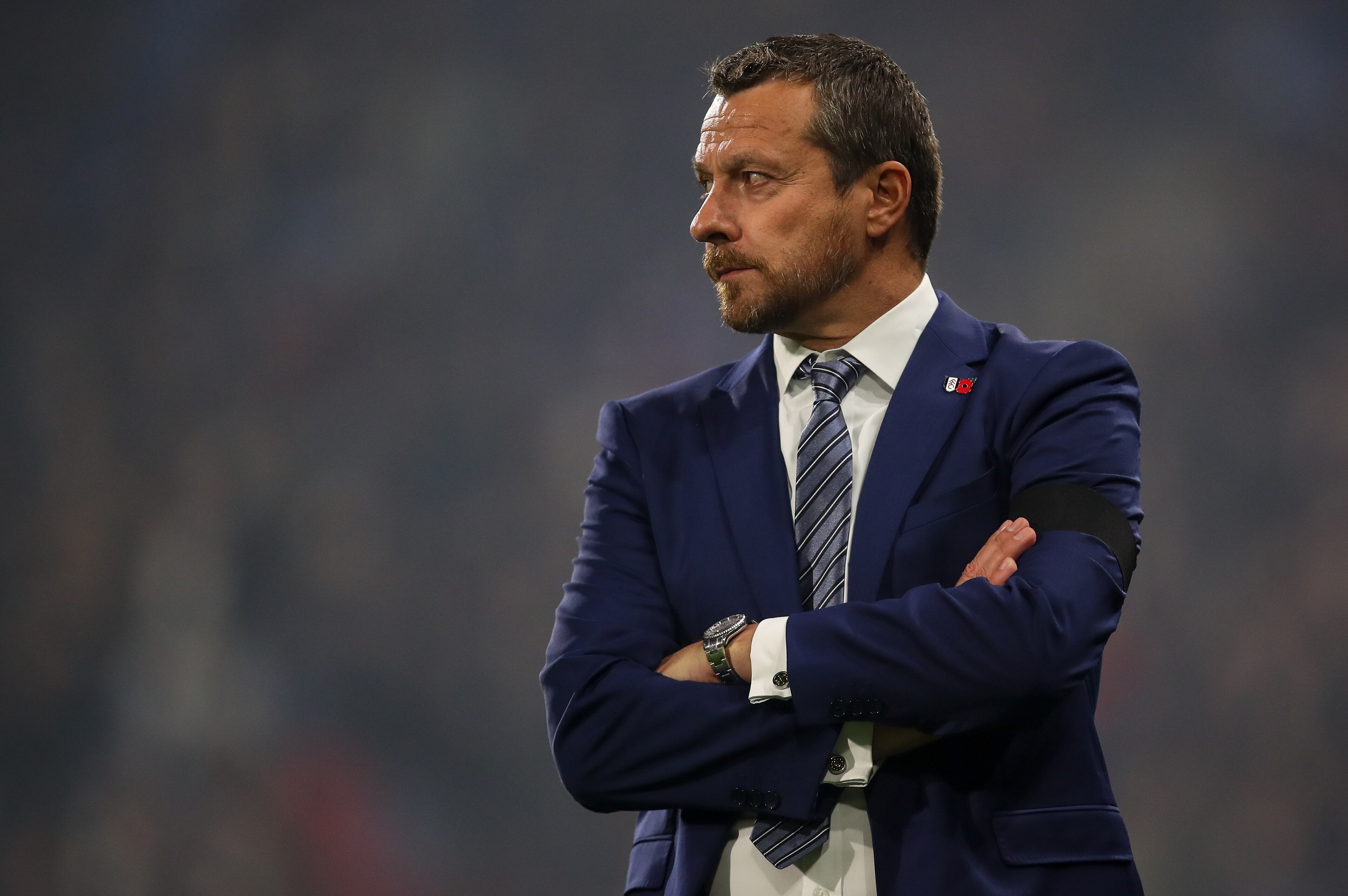 HUDDERSFIELD, ENGLAND - NOVEMBER 05:  Slavisa Jokanovic the head coach / manager of Fulham during the Premier League match between Huddersfield Town and Fulham FC at John Smith's Stadium on November 5, 2018 in Huddersfield, United Kingdom. (Photo by Robbi