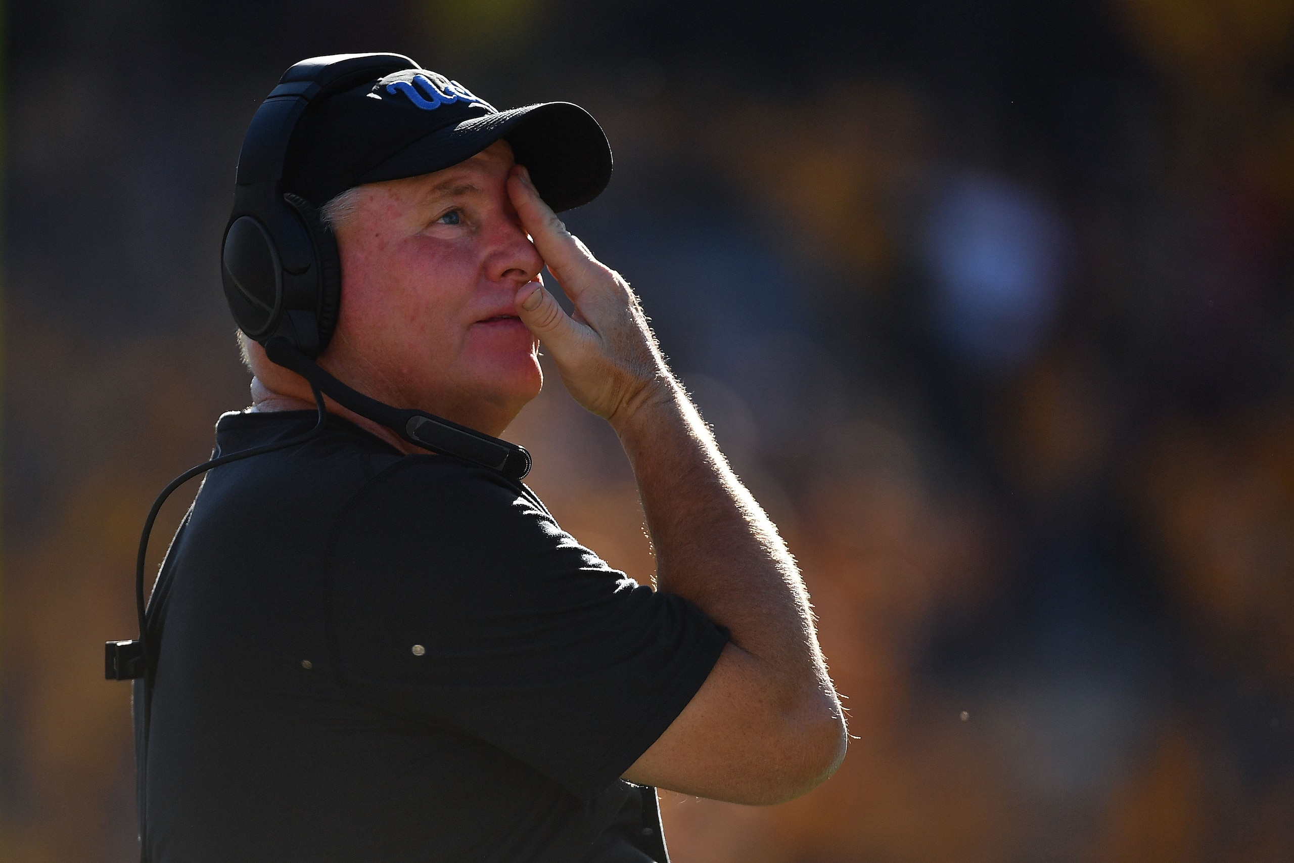 TEMPE, AZ - NOVEMBER 10: Head coach Chip Kelly of the UCLA Bruins reacts during the game against the Arizona State Sun Devils at Sun Devil Stadium on November 10, 2018 in Tempe, Arizona. (Photo by Jennifer Stewart/Getty Images) TEMPE, AZ - NOVEMBER 10: Head coach Chip Kelly of the UCLA Bruins reacts during the game against the Arizona State Sun Devils at Sun Devil Stadium on November 10, 2018 in Tempe, Arizona. (Photo by Jennifer Stewart/Getty Images)
