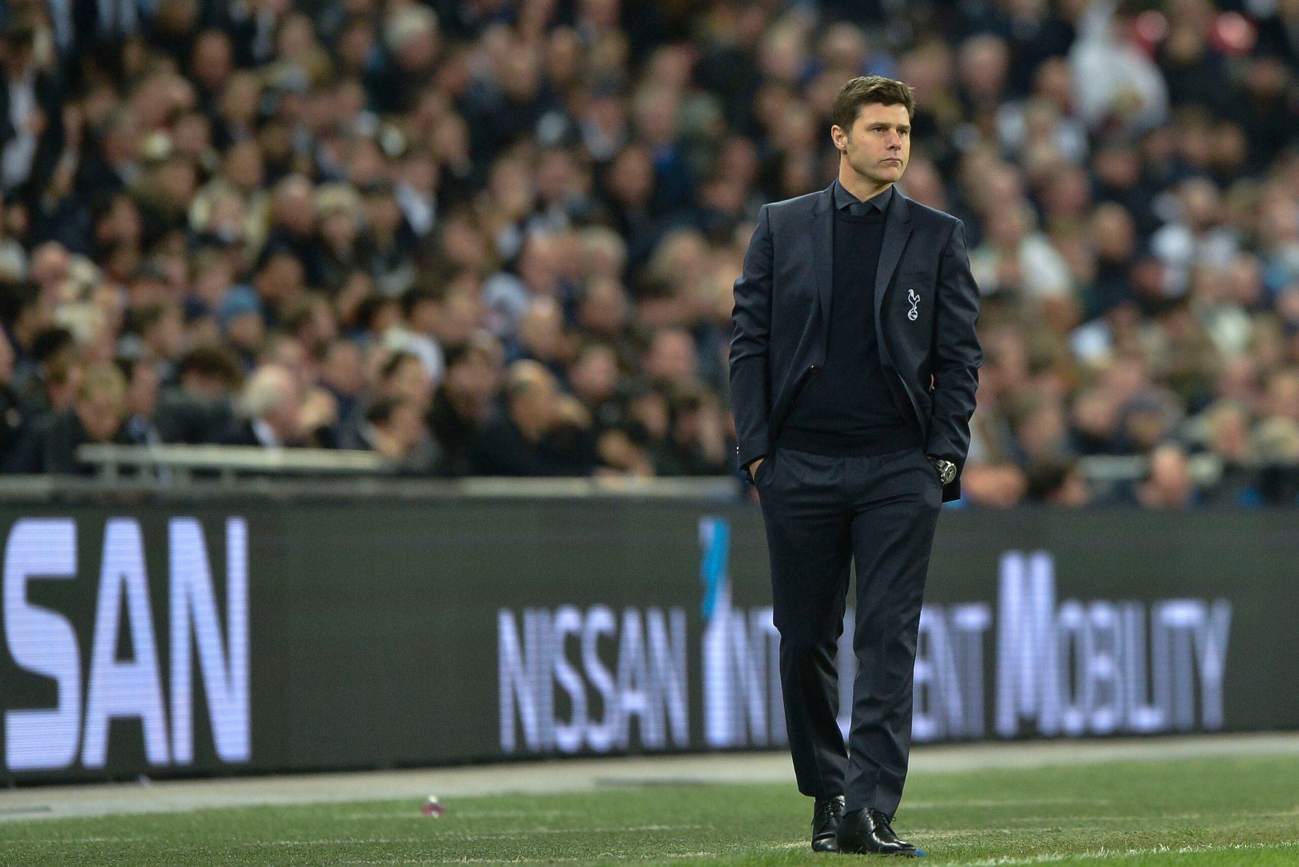 LONDON, ENGLAND - NOVEMBER 06: head coach Mauricio Pochettino of Tottenham looks on during the Group B match of the UEFA Champions League between Tottenham Hotspur and PSV at Wembley Stadium on November 6, 2018 in London, United Kingdom. (Photo by TF-Imag LONDON, ENGLAND - NOVEMBER 06: head coach Mauricio Pochettino of Tottenham looks on during the Group B match of the UEFA Champions League between Tottenham Hotspur and PSV at Wembley Stadium on November 6, 2018 in London, United Kingdom. (Photo by TF-Imag