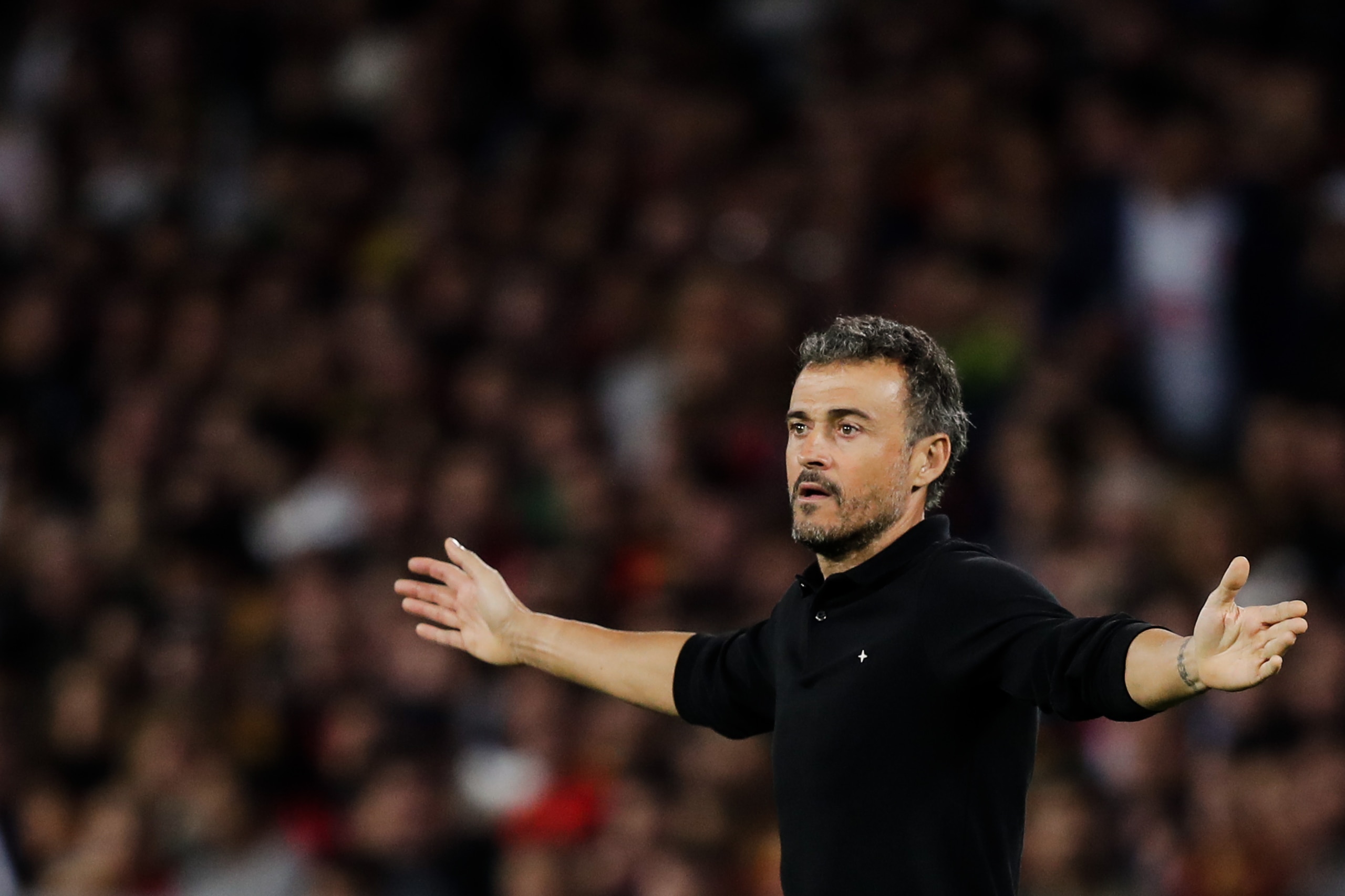 SEVILLA, SPAIN - OCTOBER 15: Coach Luis Enrique of Spain during the UEFA Nations league match between Spain v England at the Estadio Benito Villamarin on October 15, 2018 in Sevilla Spain (Photo by David S. Bustamante/Soccrates/Getty Images) SEVILLA, SPAIN - OCTOBER 15: Coach Luis Enrique of Spain during the UEFA Nations league match between Spain v England at the Estadio Benito Villamarin on October 15, 2018 in Sevilla Spain (Photo by David S. Bustamante/Soccrates/Getty Images)