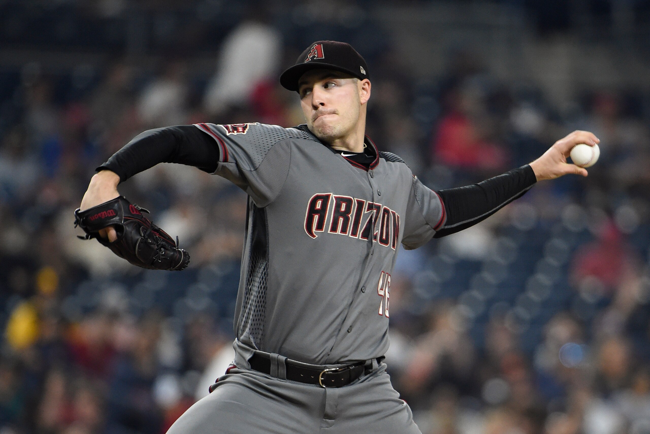SAN DIEGO, CA - SEPTEMBER 28: Patrick Corbin #46 of the Arizona Diamondbacks pitches during the first inning of a baseball game against the San Diego Padres at PETCO Park on September 28, 2018 in San Diego, California. (Photo by Denis Poroy/Getty Images) SAN DIEGO, CA - SEPTEMBER 28: Patrick Corbin #46 of the Arizona Diamondbacks pitches during the first inning of a baseball game against the San Diego Padres at PETCO Park on September 28, 2018 in San Diego, California. (Photo by Denis Poroy/Getty Images)