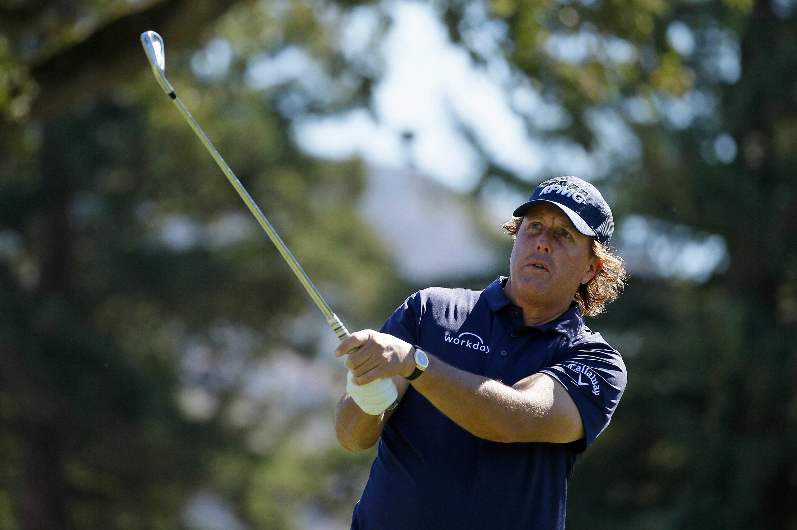 Mickelson will likely need his full range of shots to counter Woods' advantage with the driver. Mickelson will likely need his full range of shots to counter Woods' advantage with the driver.