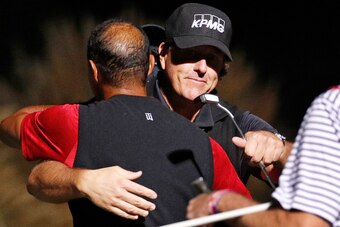 The showdown ended with a friendly hug. Will there be a rematch?