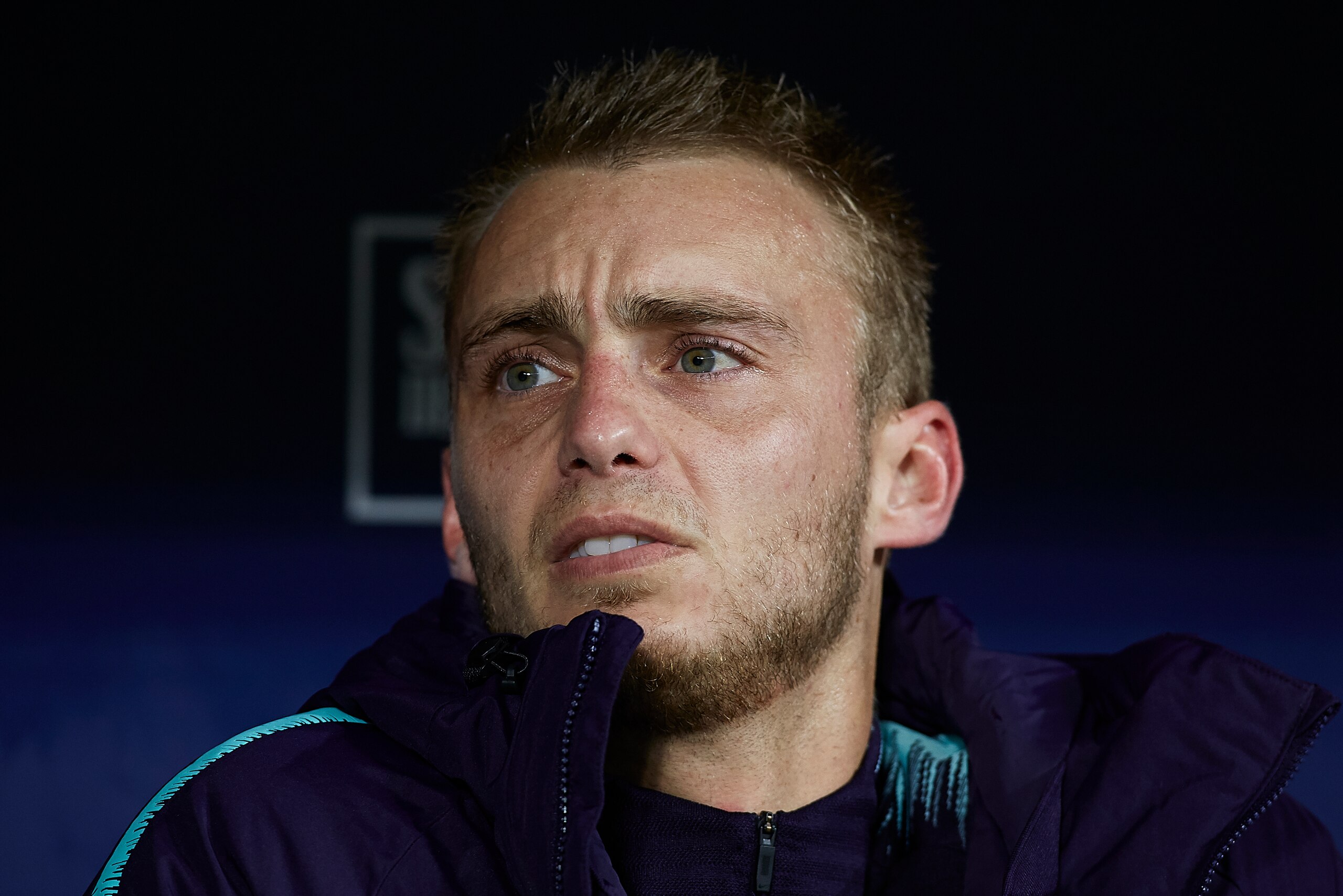 MADRID, SPAIN - NOVEMBER 24:  Jasper Cillessen of FC Barcelona looks on prior to the La Liga match between Club Atletico de Madrid and FC Barcelona at Wanda Metropolitano on November 24, 2018 in Madrid, Spain.  (Photo by Quality Sport Images/Getty Images)
