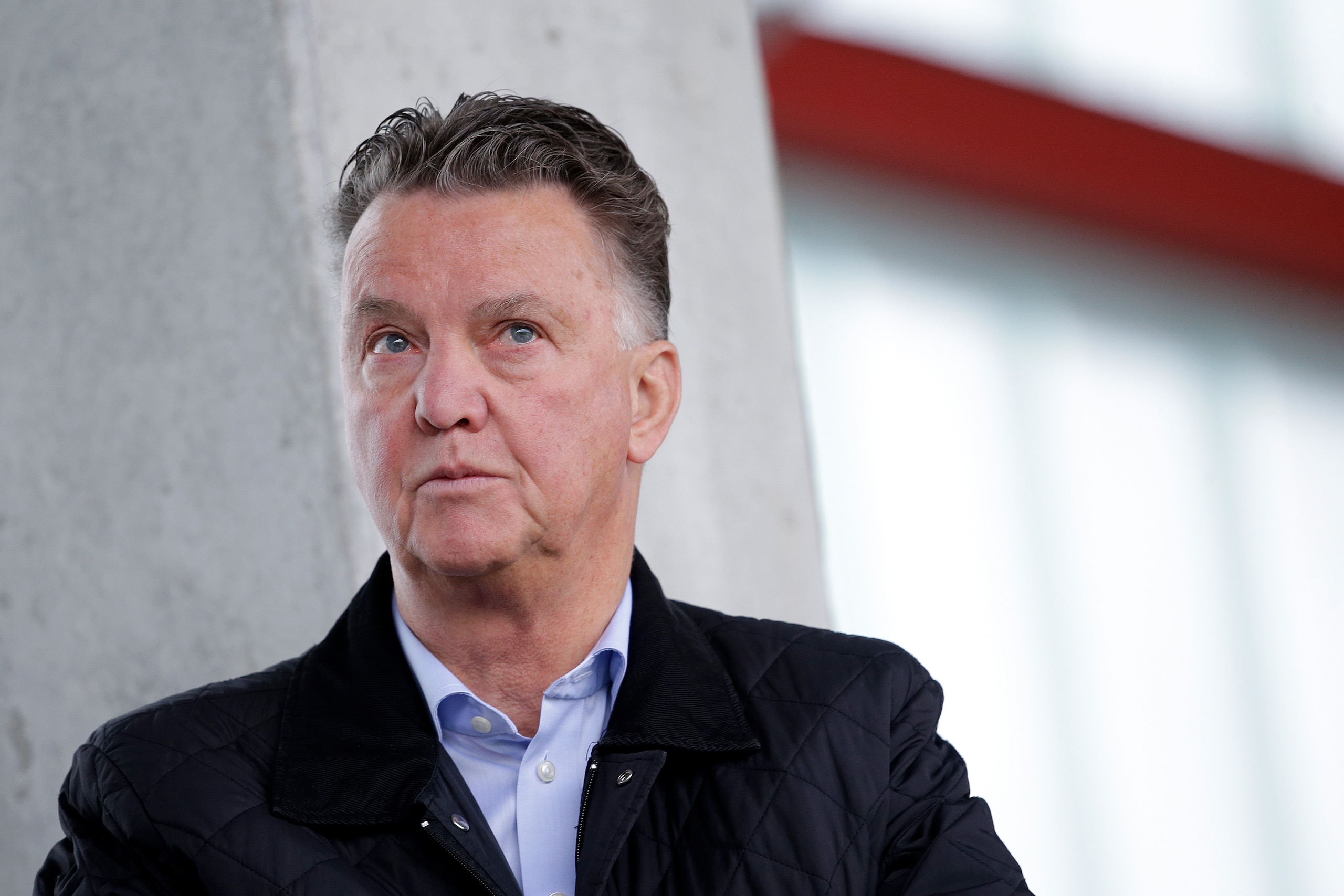 MUNCHEN, GERMANY - OCTOBER 2: Louis van Gaal during the    match between Bayern Munchen U19 v Ajax U19 at the FC Bayern Campus on October 2, 2018 in Munchen Germany (Photo by Erwin Spek/Soccrates/Getty Images)