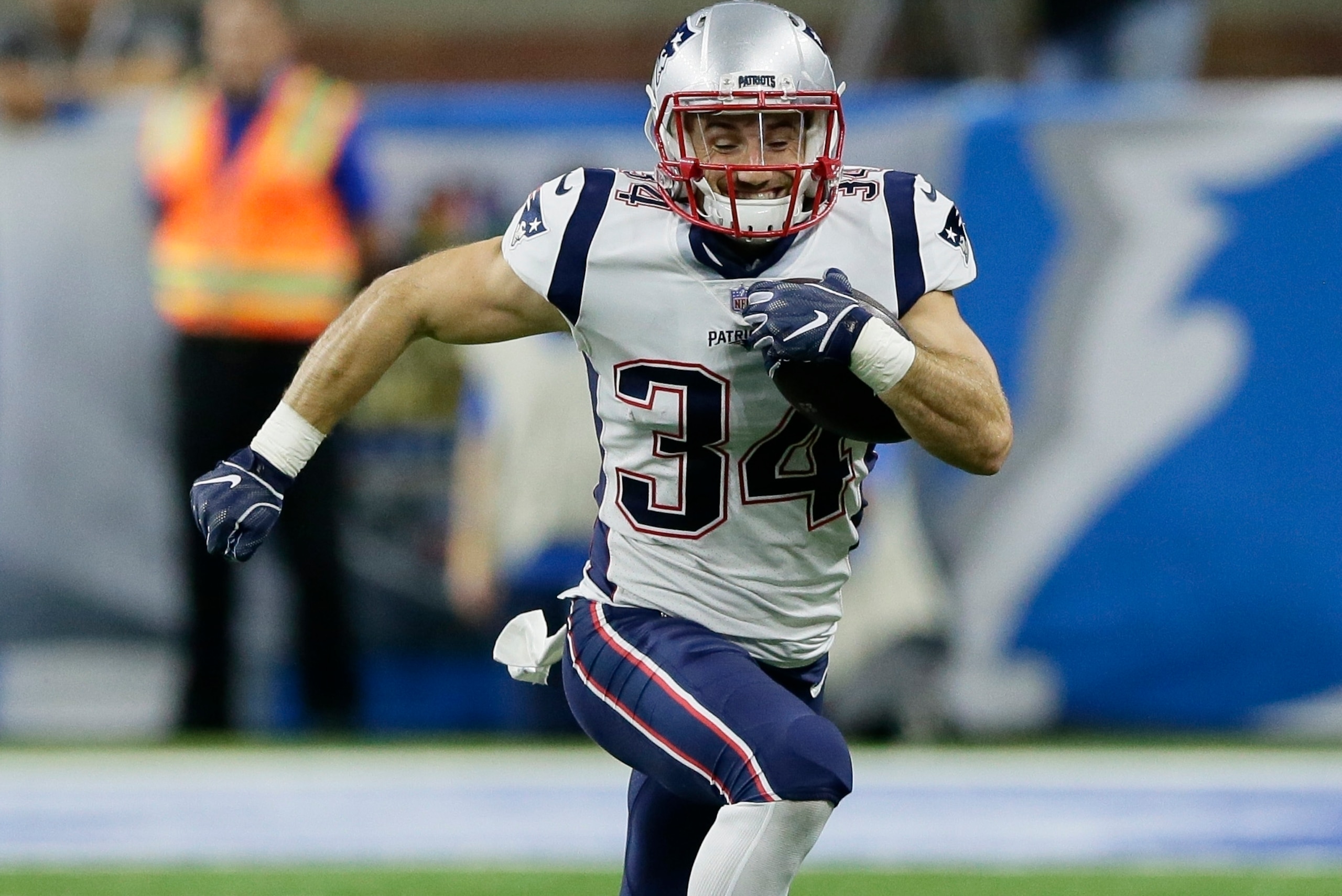 Rex Burkhead returns from a neck injury for New England.