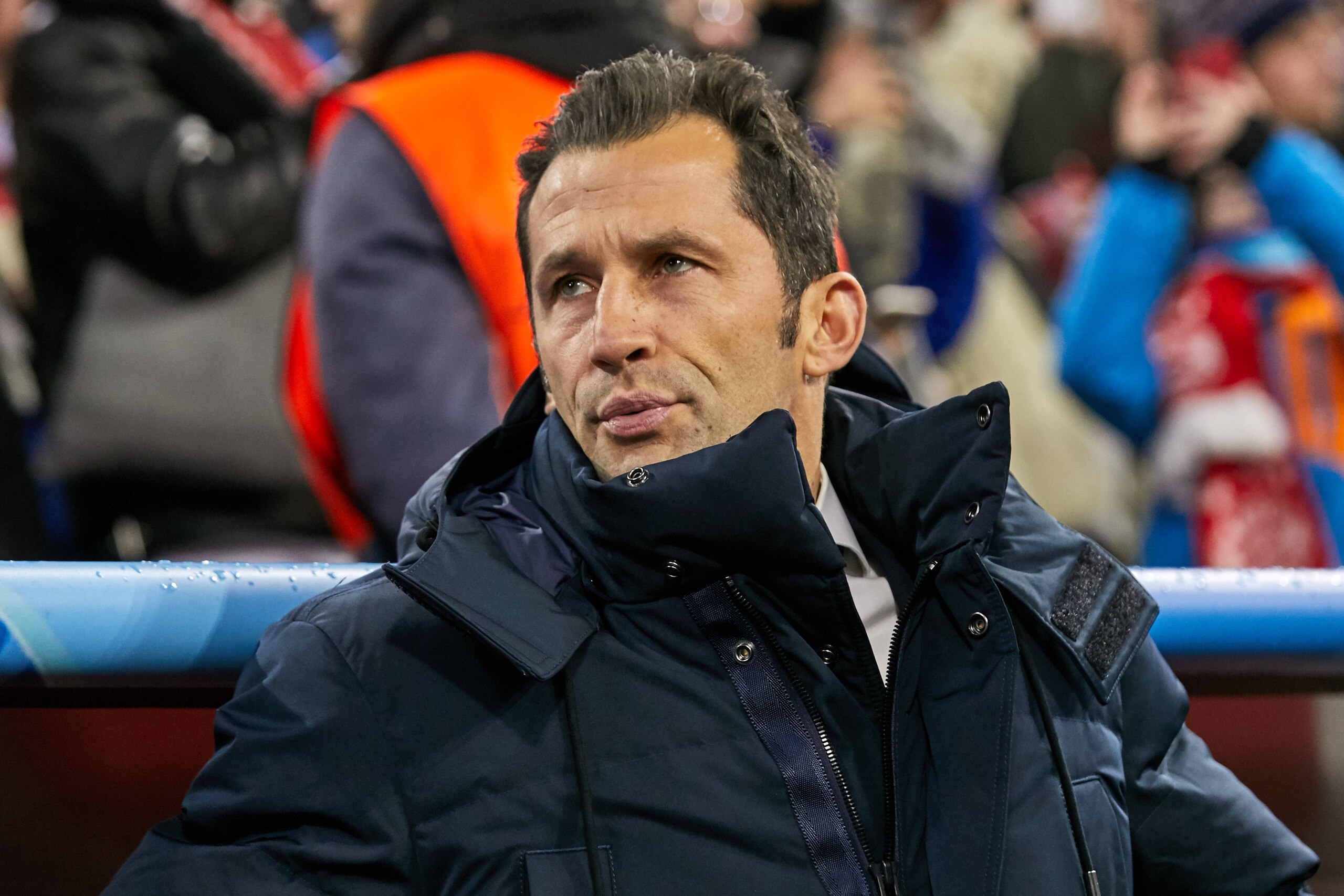 MUNICH, GERMANY - NOVEMBER 27: Hasan Salihamidzic of Bayern Muenchen looks on during the Group E match of the UEFA Champions League between FC Bayern Muenchen and SL Benfica at Allianz Arena on November 27, 2018 in Munich, Germany. (Photo by TF-Images/Get
