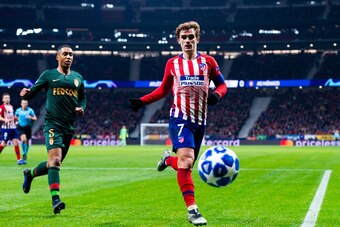 MADRID, SPAIN - NOVEMBER 28: Antoine Griezmann, #7 of Atletico de Madrid during the UEFA Champions League Group A match between Club Atletico de Madrid v AS Monaco at Wanda Metropolitano on November 28, 2018 in Madrid, Spain. (Photo by Sonia Canada/Getty 