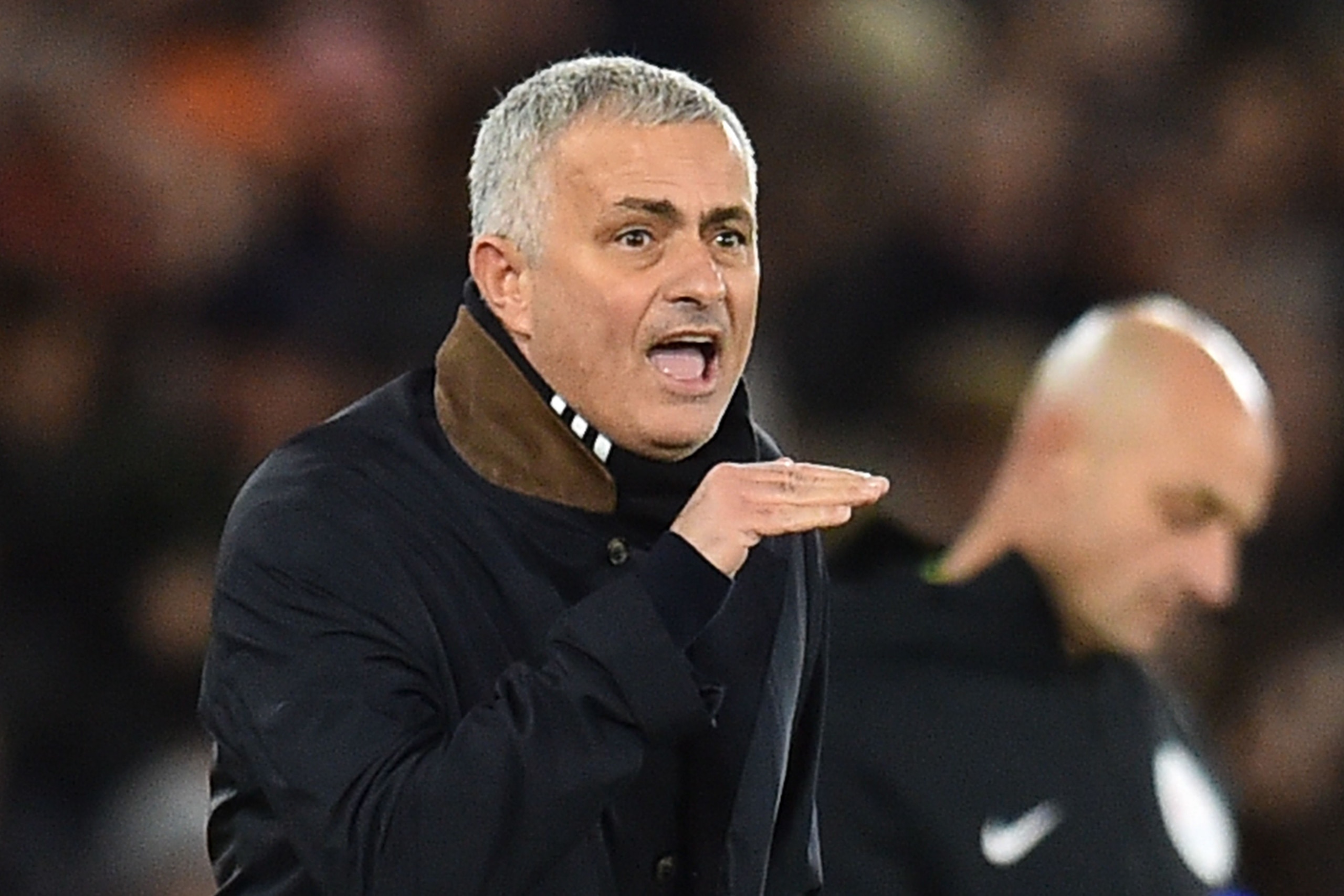 Manchester United's Portuguese manager Jose Mourinho gestures from the touchline during the English Premier League football match between Southampton and Manchester United at St Mary's Stadium in Southampton, southern England on December 1, 2018. (Photo b