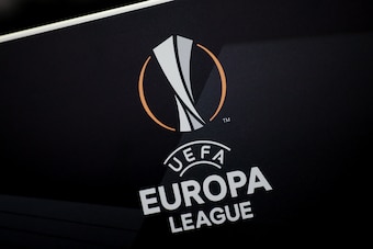 BRUSSELS, BELGIUM - OCTOBER 25: Logo UEFA Europa League during the UEFA Europa League   match between Anderlecht v Fenerbahce at the Constant Vanden Stock Stadium on October 25, 2018 in Brussels Belgium (Photo by Erwin Spek/Soccrates/Getty Images)